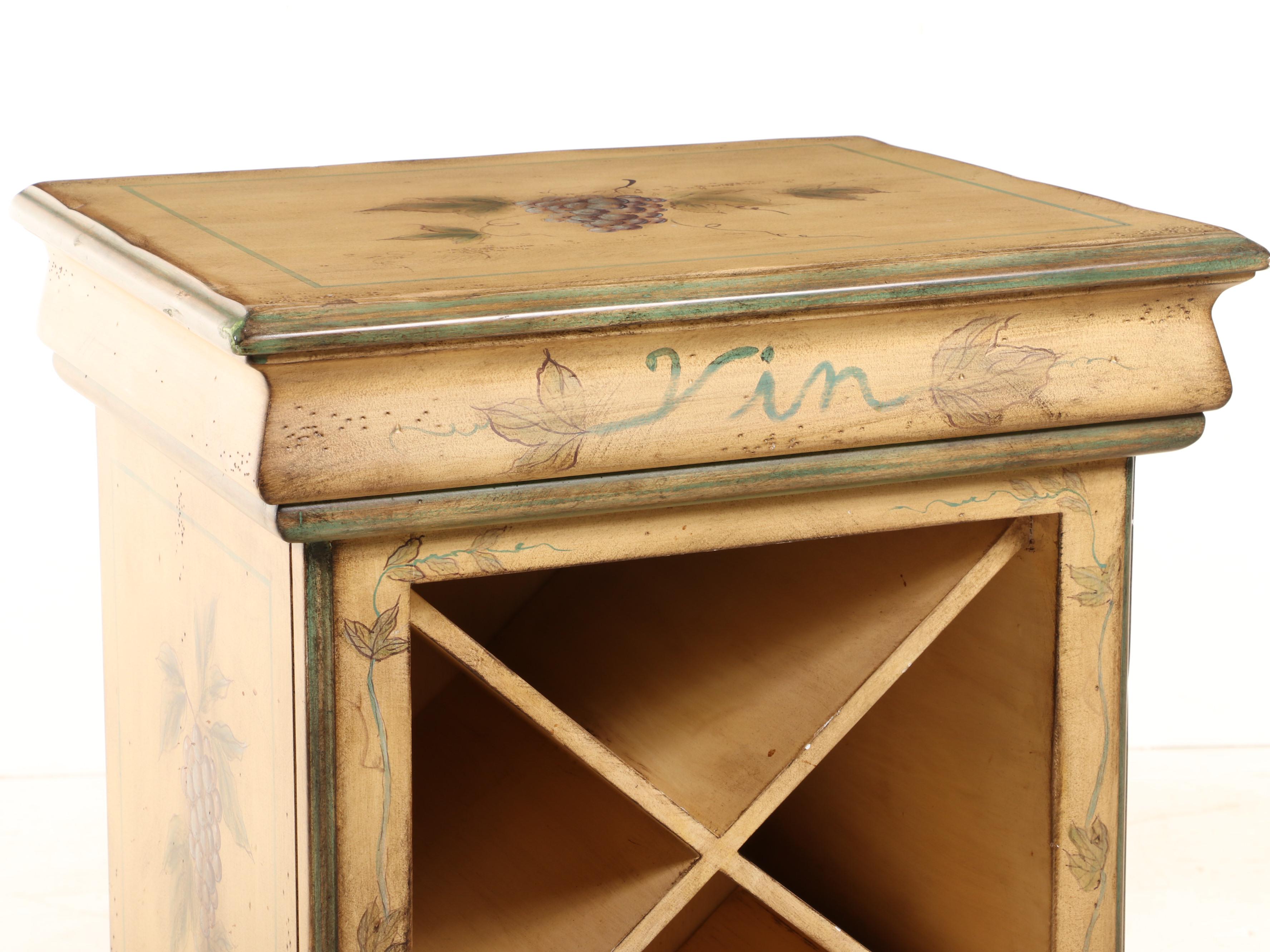 Paint-Decorated Ten-Bottle Wine Cabinet