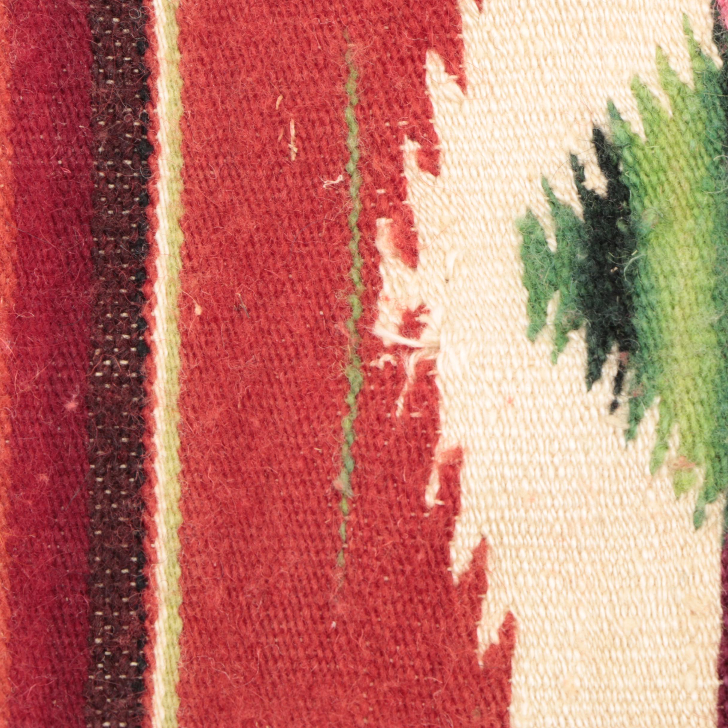 Mexican Woven Wool Serape Blankets and Mats, Mid-20th Century