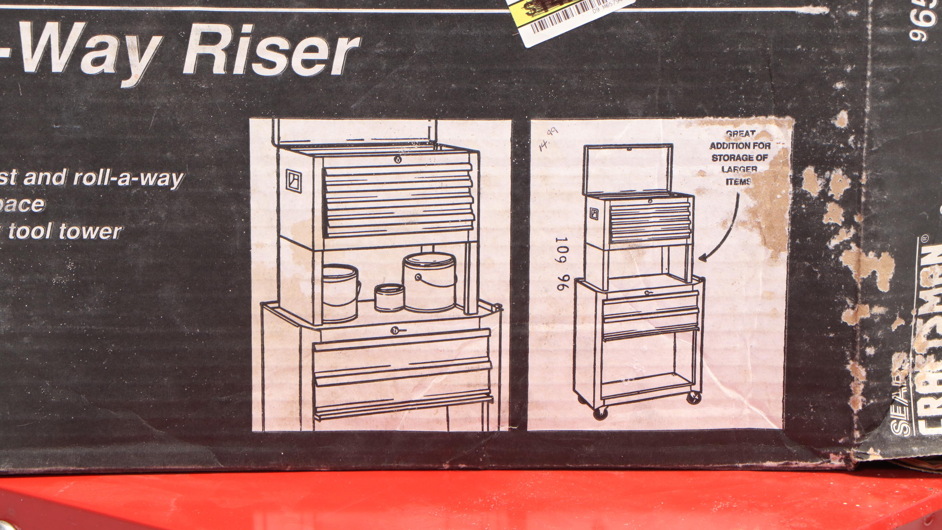 Sears Craftsman Steel Tool Chest with Riser and Castors, 1996 EBTH