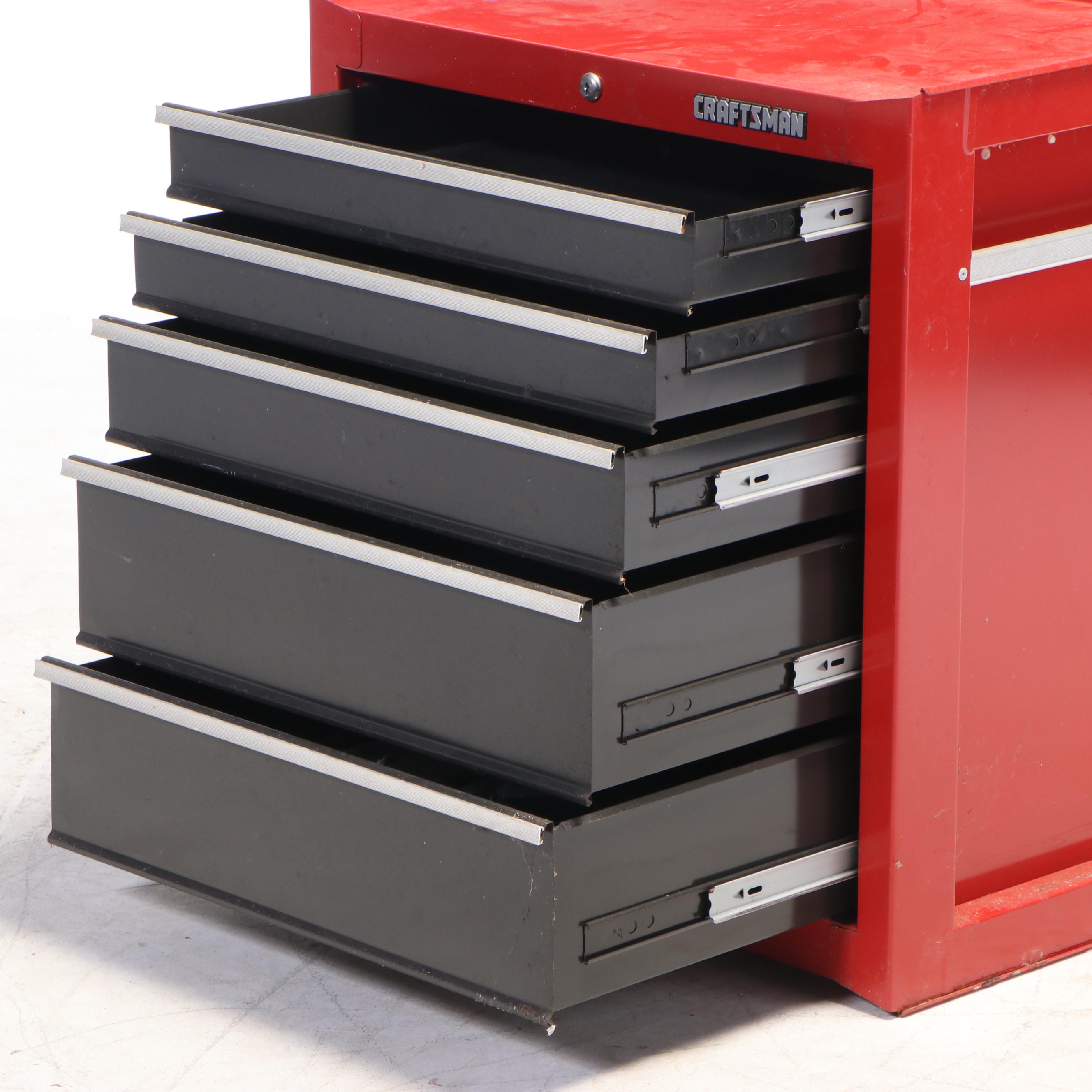 Sears Craftsman Steel Tool Chest with Riser and Castors, 1996 EBTH