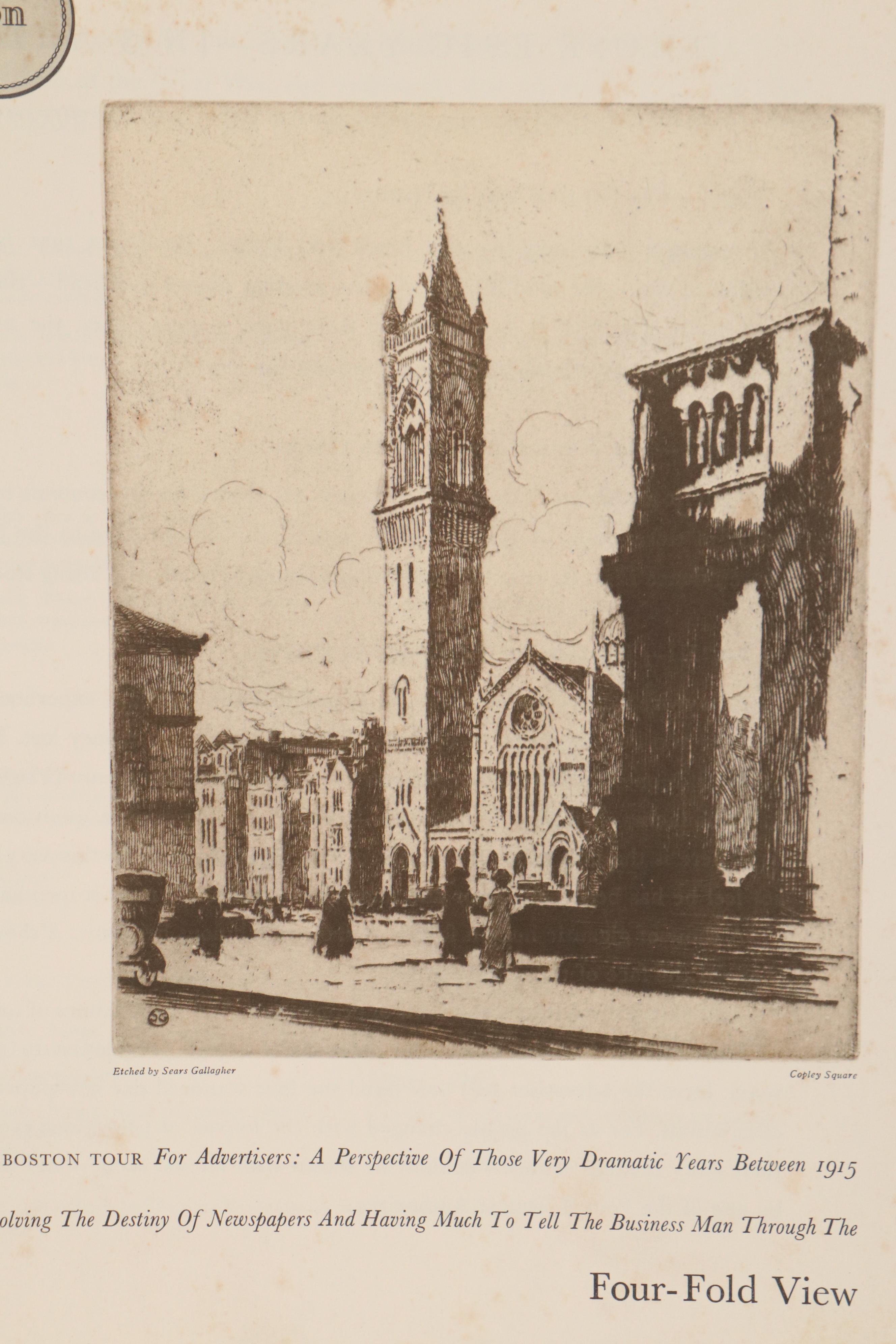 Figurative Intaglio or Relief Prints and Architectural Offset Lithographs