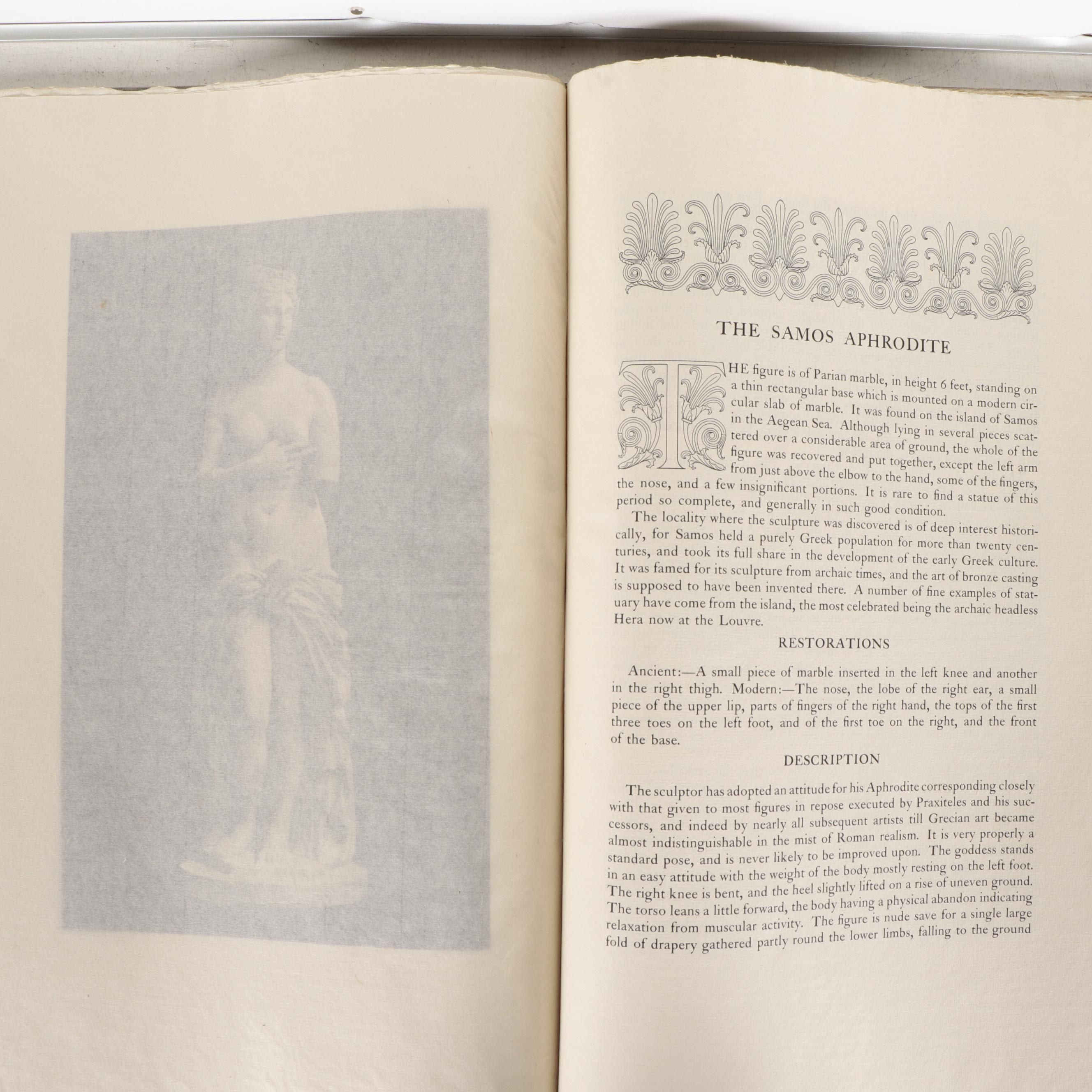 "The Samos Aphrodite" Monograph Folio by E. Govett, 1918