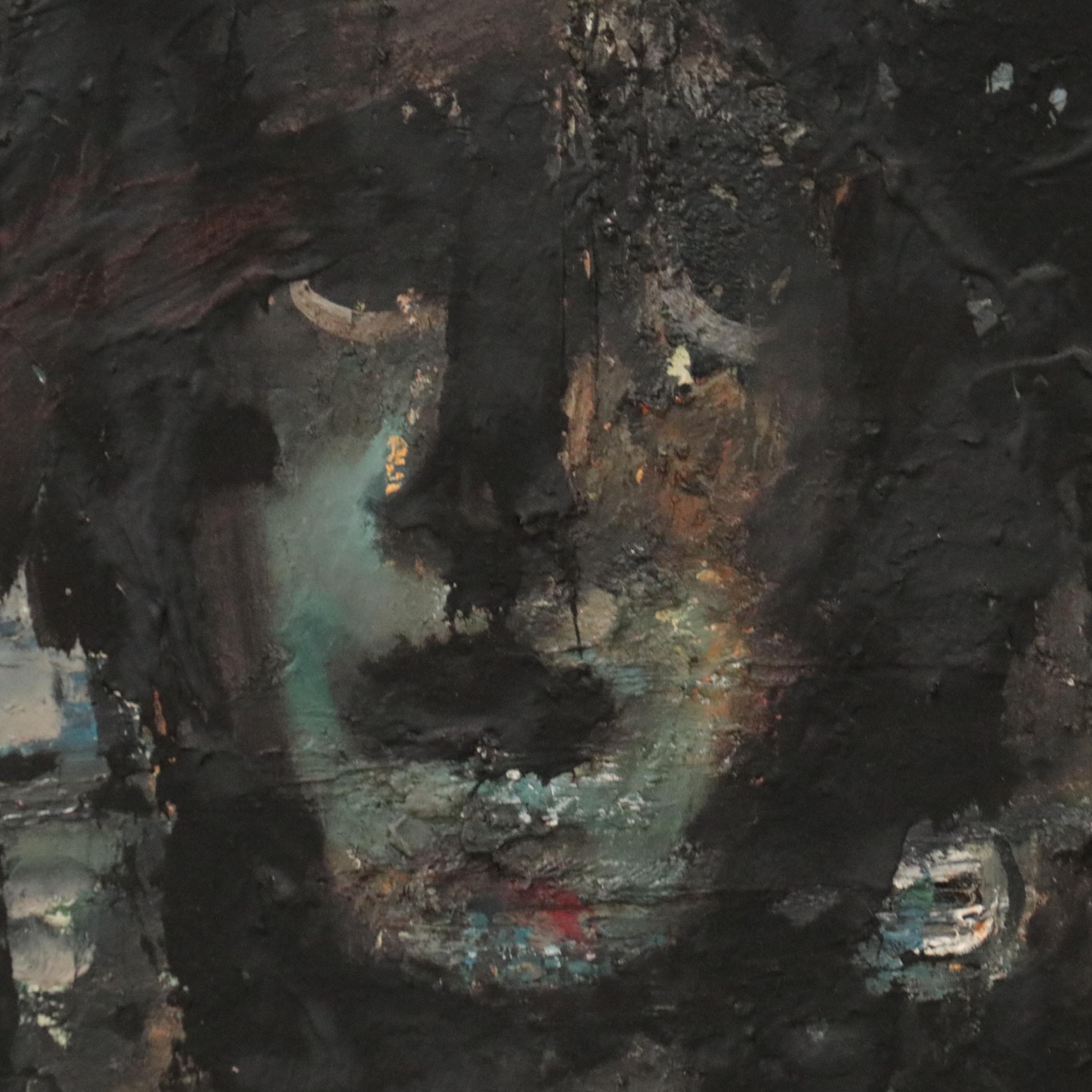 Ella Stewart-Clayburn Abstract Oil Painting, Mid-20th Century