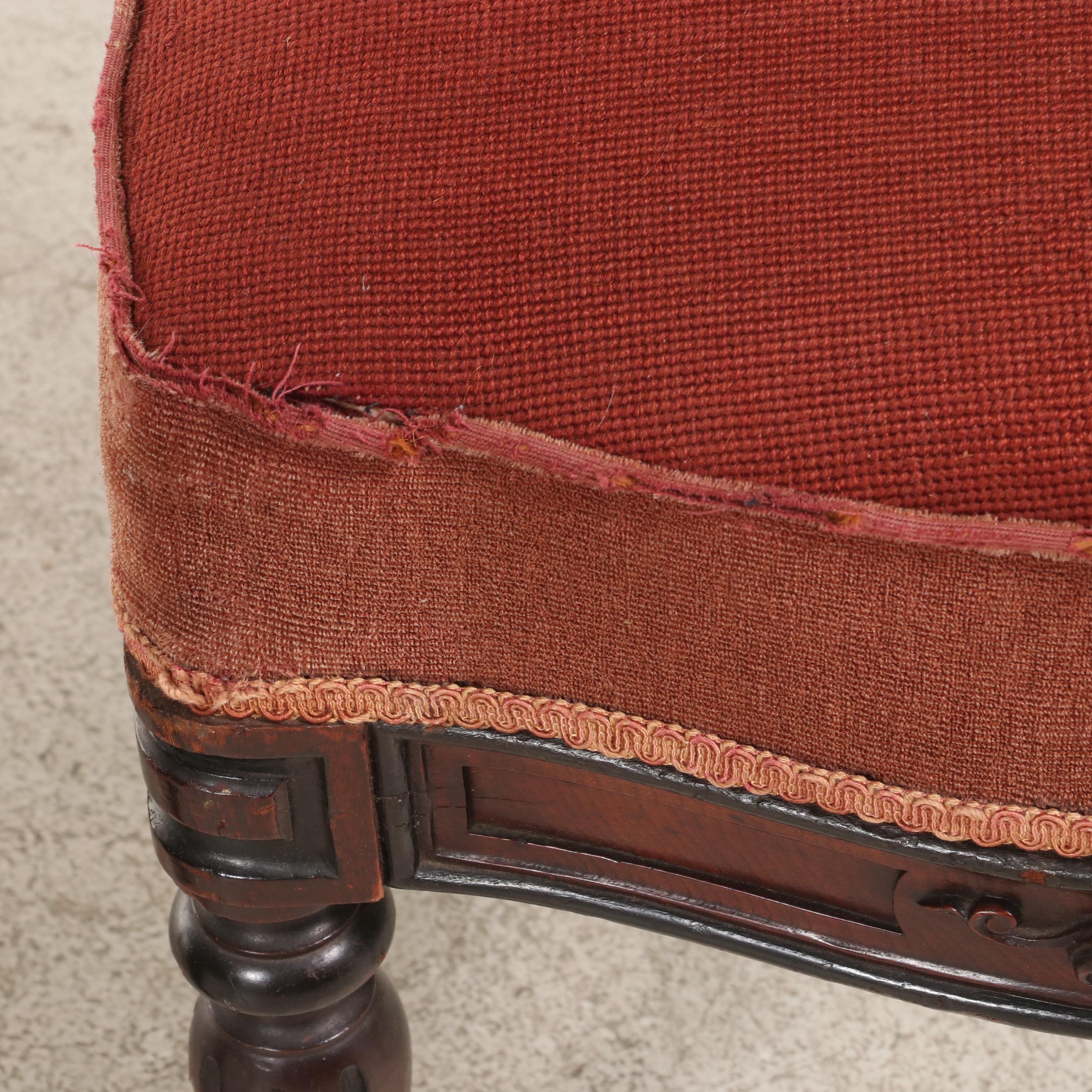 Pair of Renaissance Revival Walnut Side Chairs, 1860s