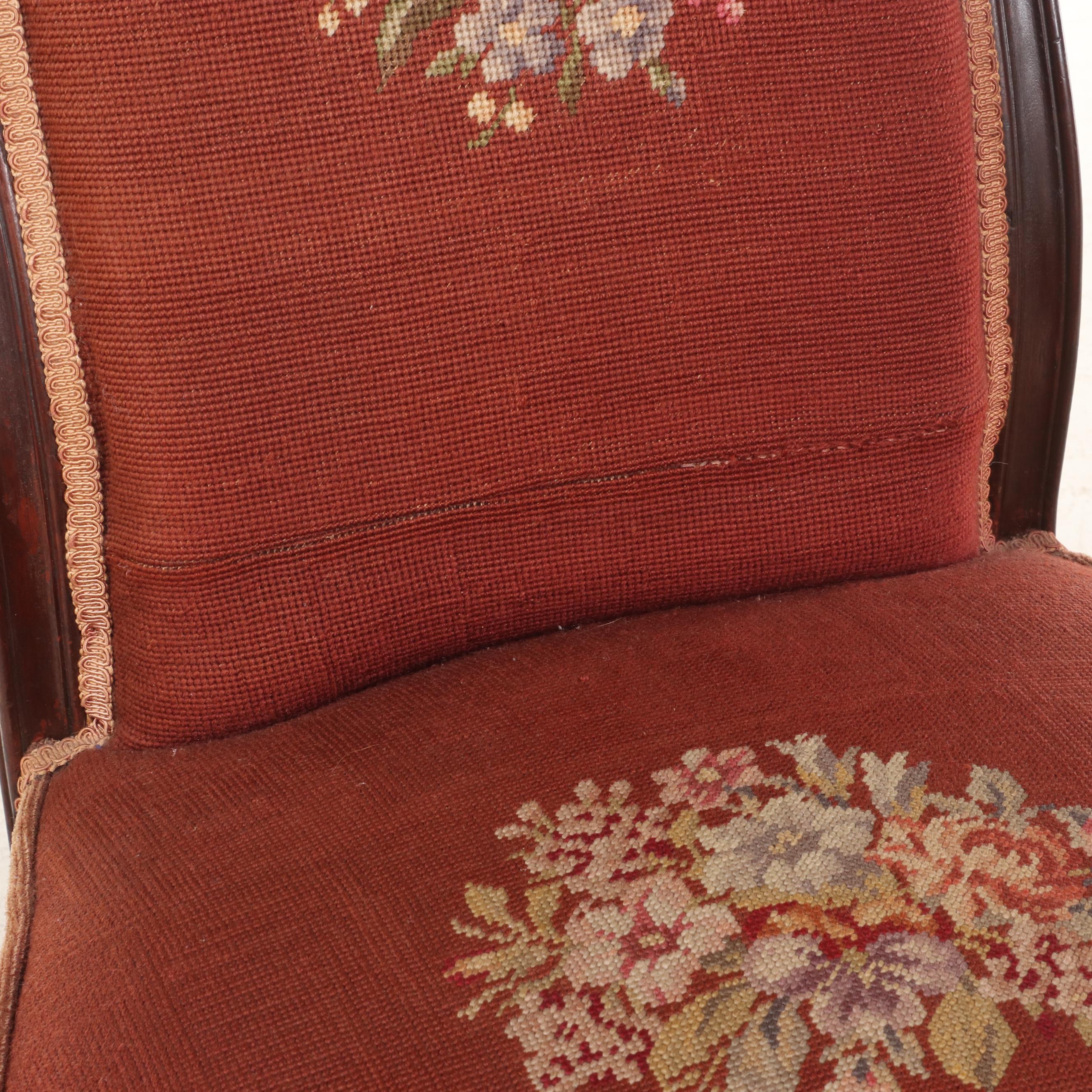 Pair of Renaissance Revival Walnut Side Chairs, 1860s