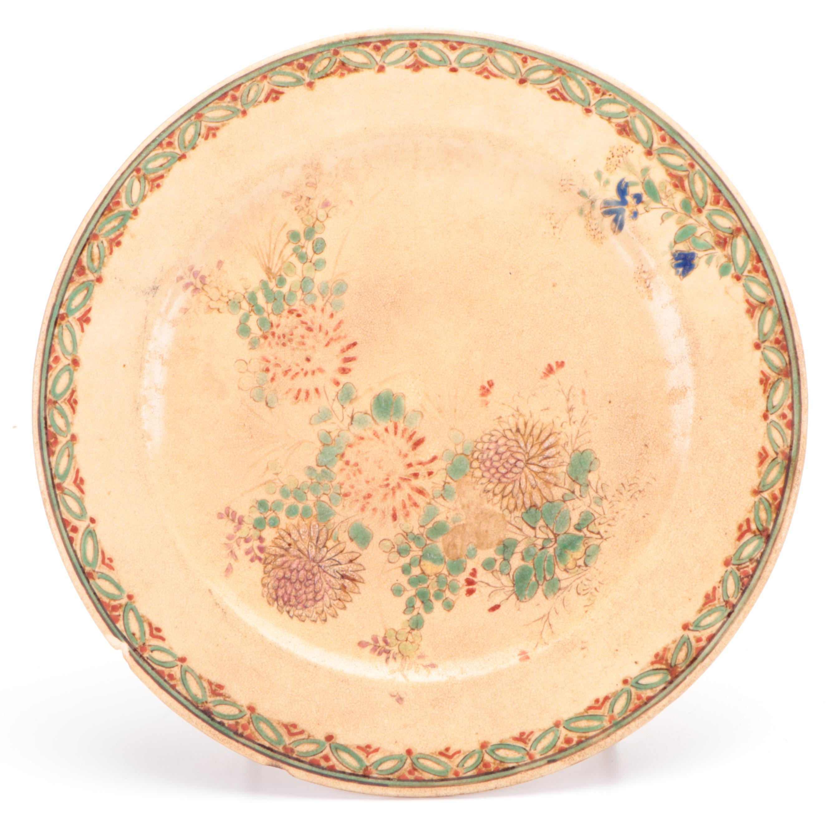 Japanese Kinkozan Awata Satsuma Style Plates and Box