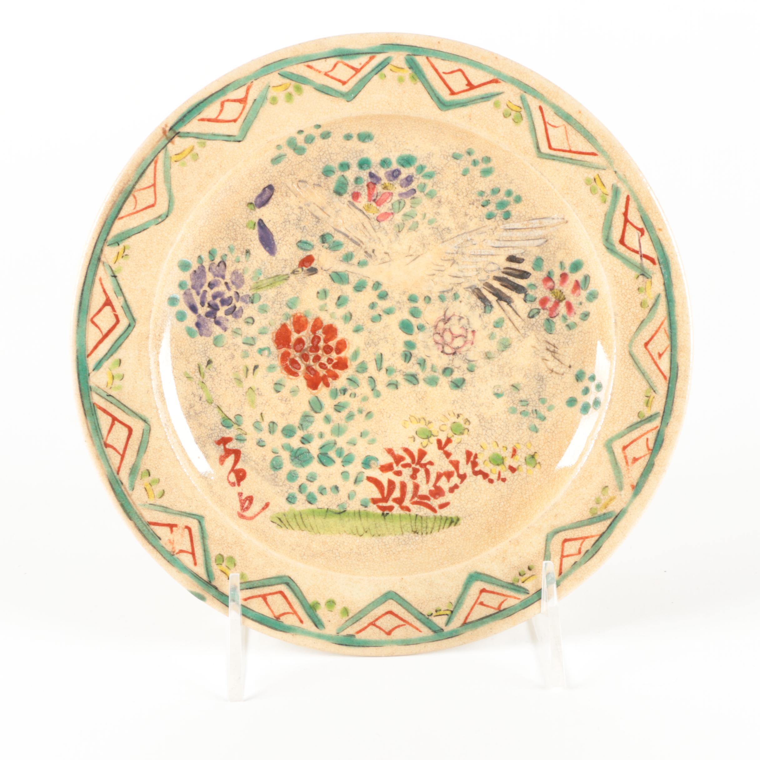 Japanese Kinkozan Awata Satsuma Style Plates and Box