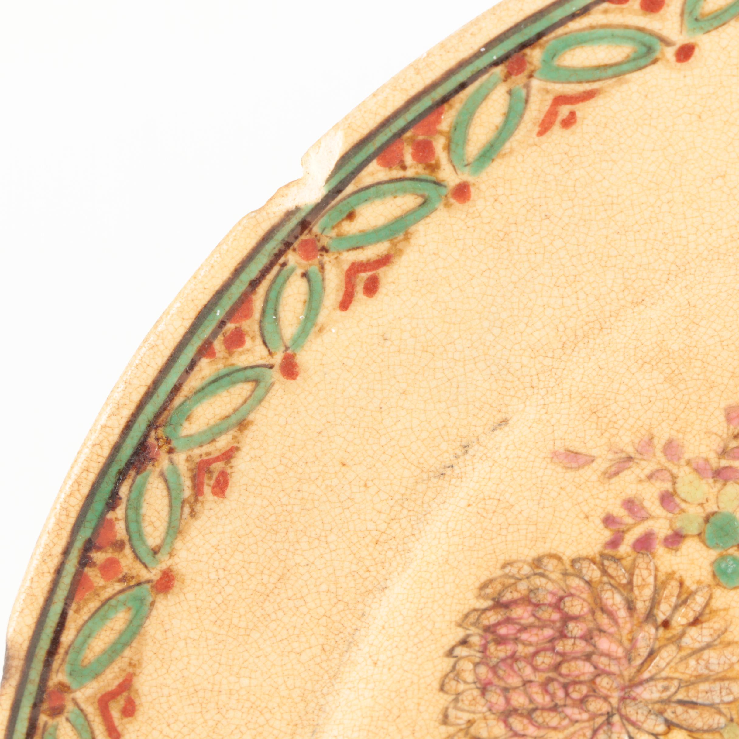 Japanese Kinkozan Awata Satsuma Style Plates and Box