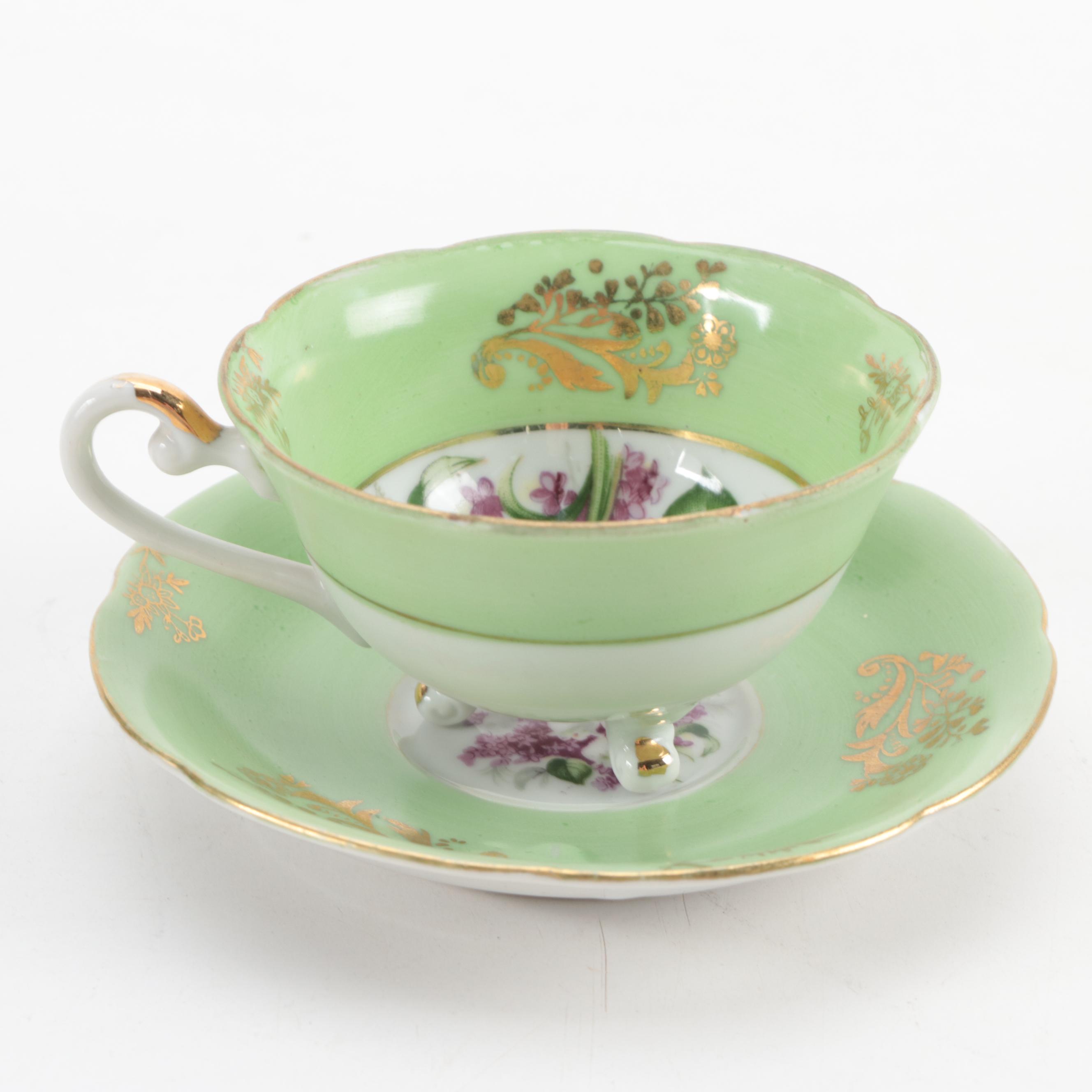 Royal Albert "Royalty" and Other Bone China Teacups, Mid to Late 20th Century