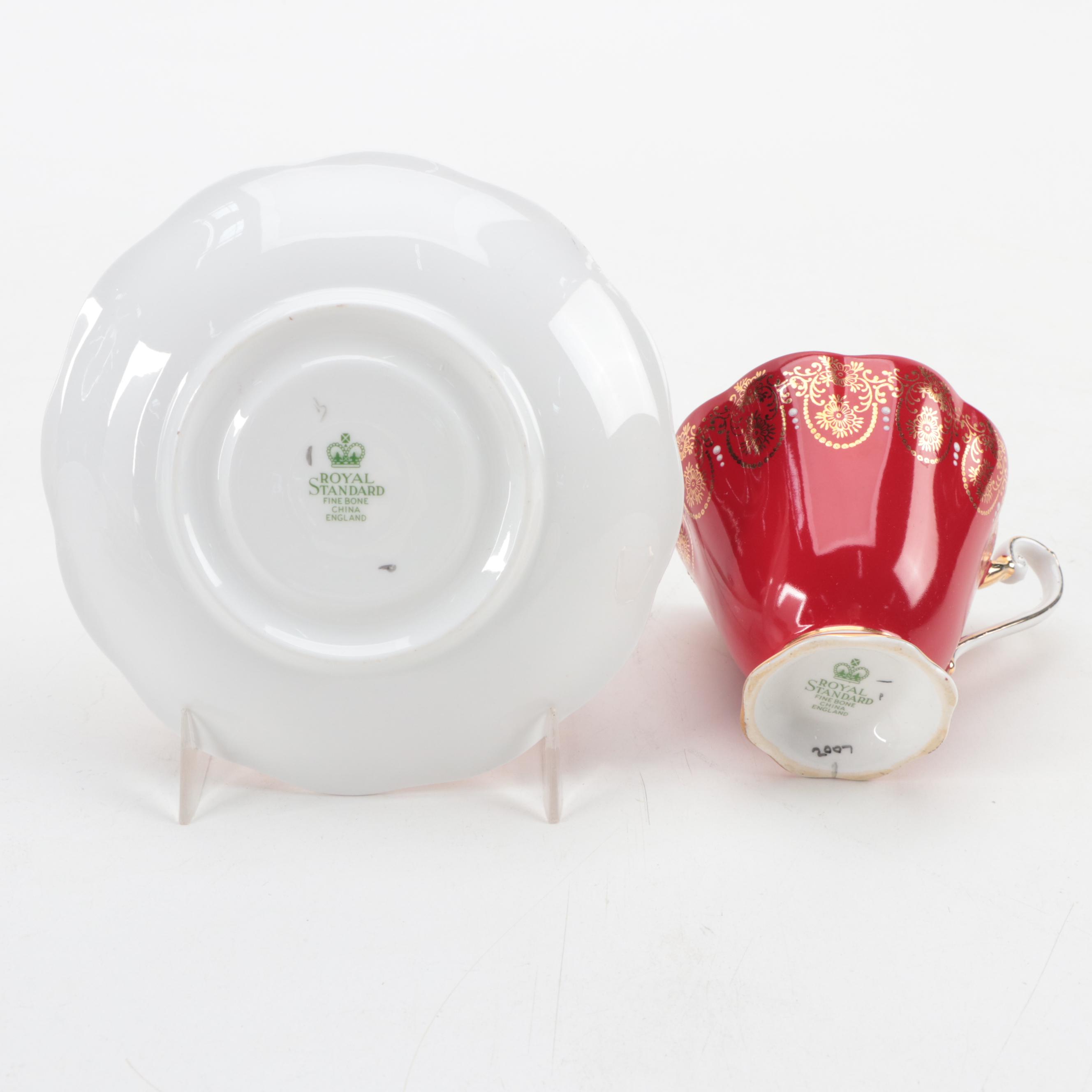 Royal Albert "Royalty" and Other Bone China Teacups, Mid to Late 20th Century