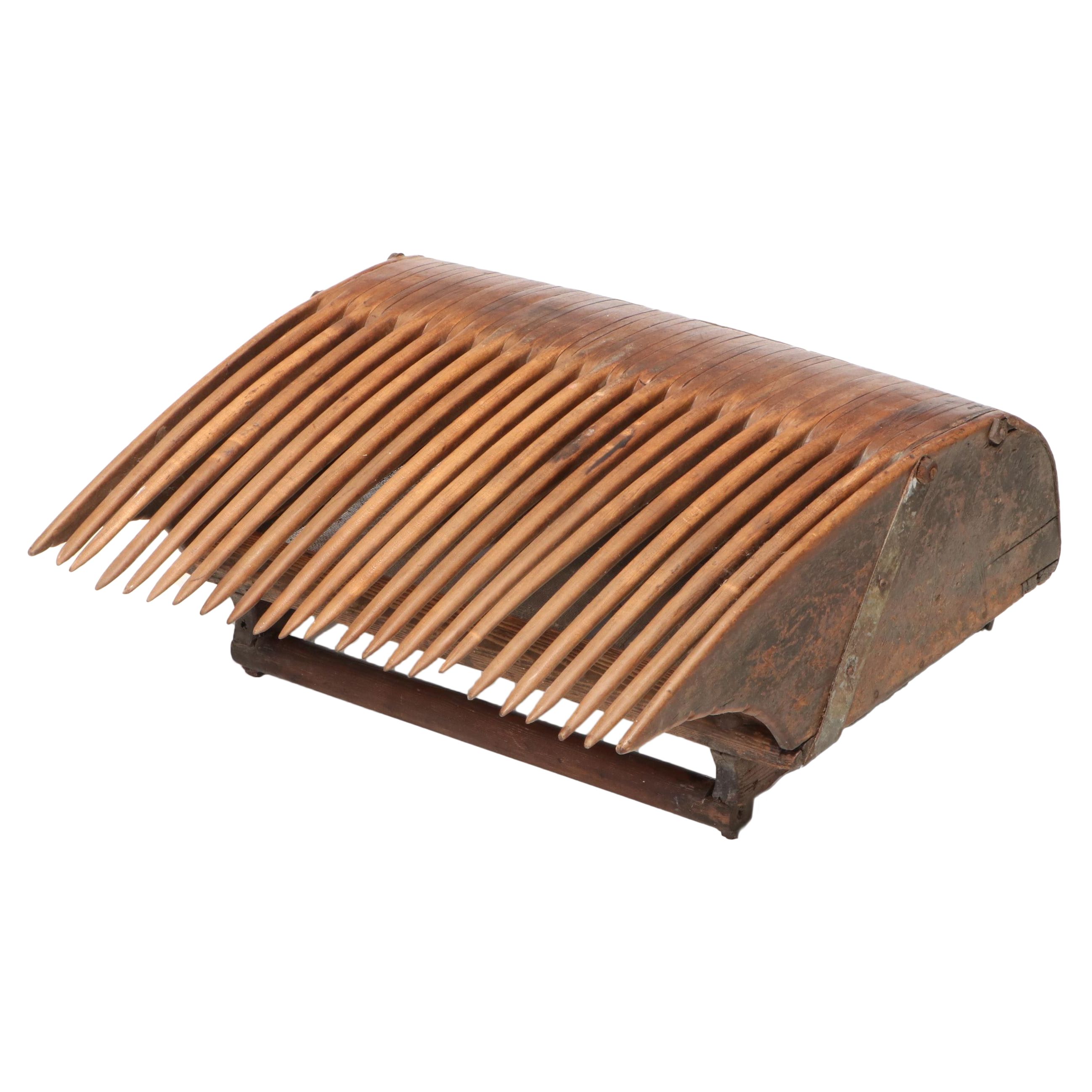 American Metal-Mounted Hardwood Cranberry Scoop, Late 19th/Early 20th Century