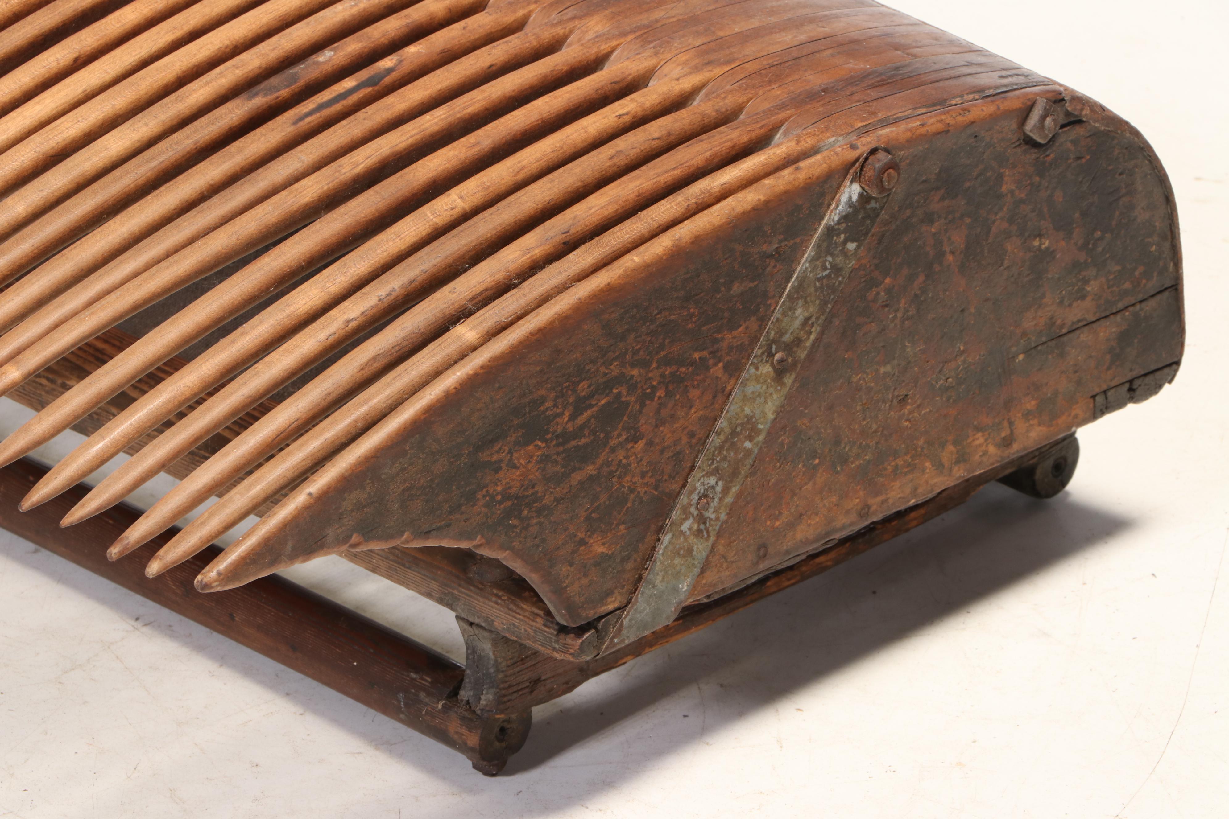 American Metal-Mounted Hardwood Cranberry Scoop, Late 19th/Early 20th Century