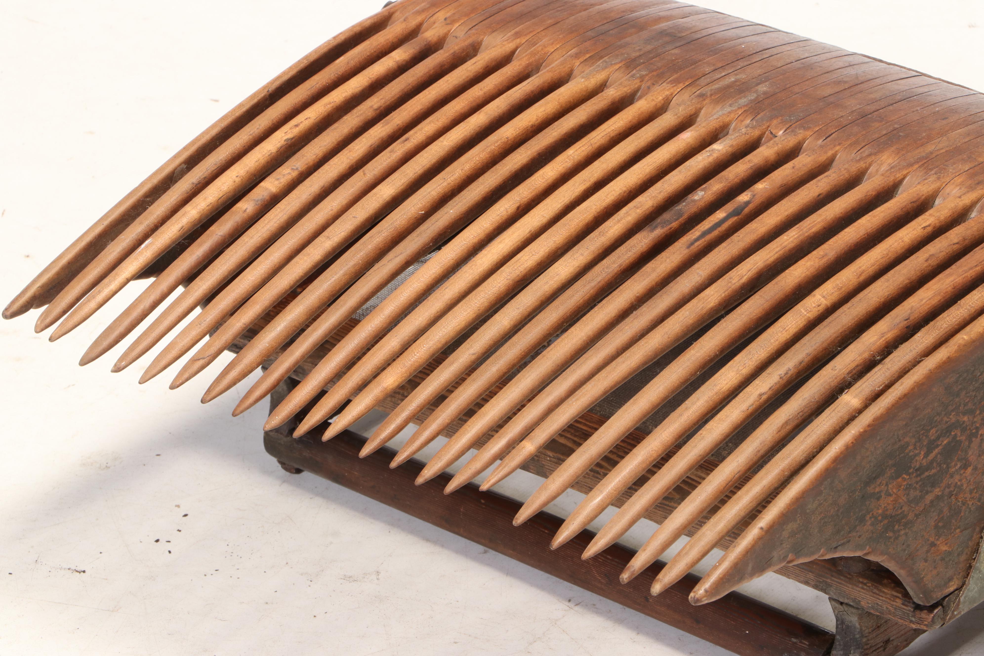 American Metal-Mounted Hardwood Cranberry Scoop, Late 19th/Early 20th Century