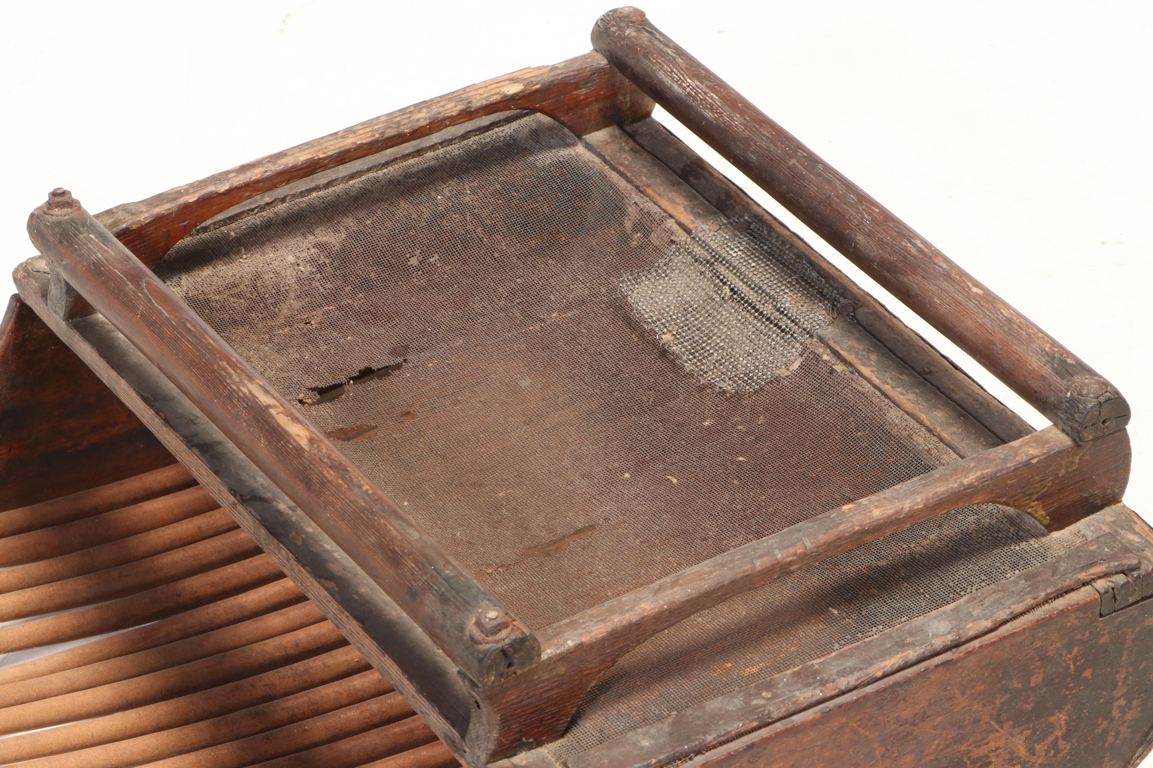 American Metal-Mounted Hardwood Cranberry Scoop, Late 19th/Early 20th Century
