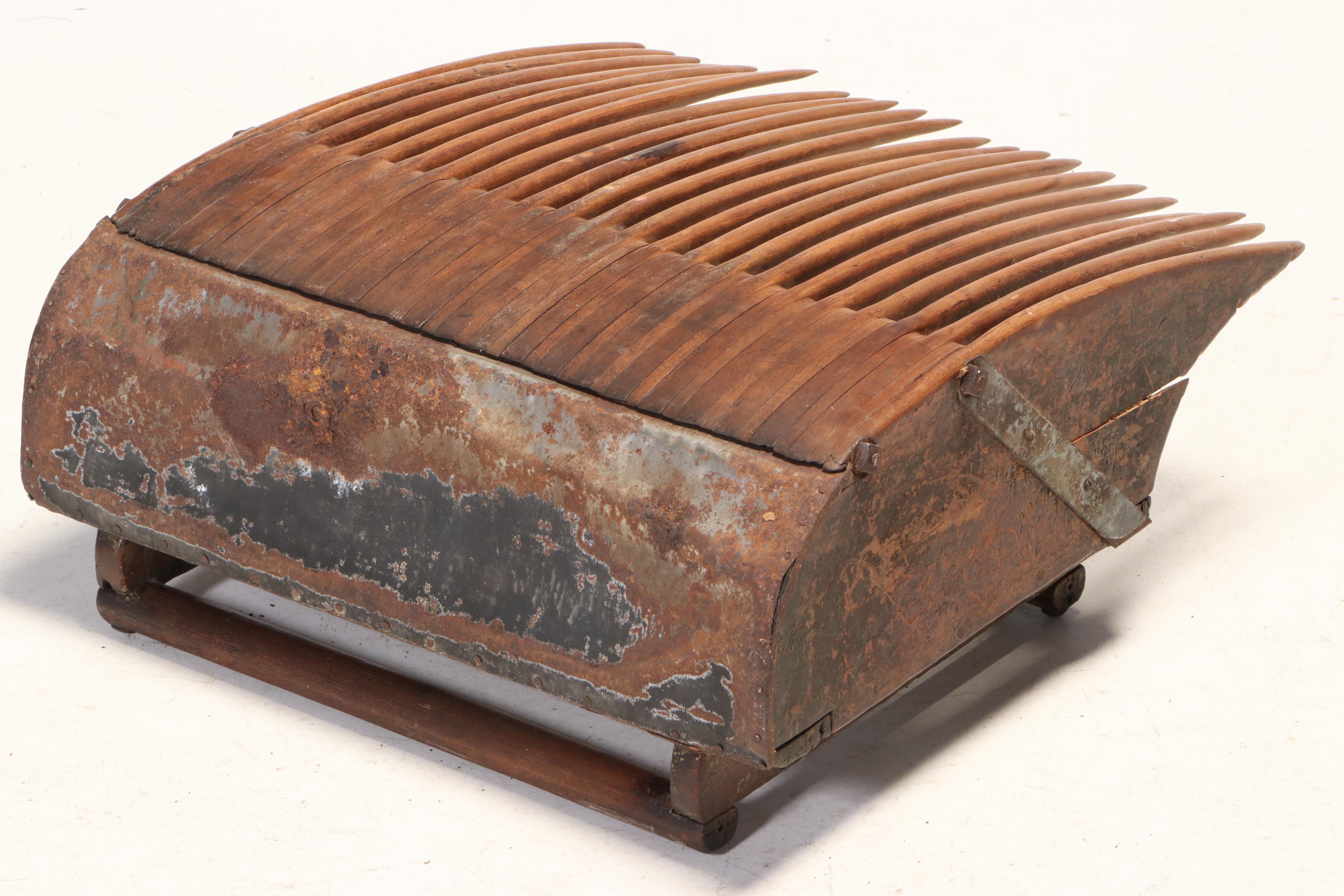 American Metal-Mounted Hardwood Cranberry Scoop, Late 19th/Early 20th Century