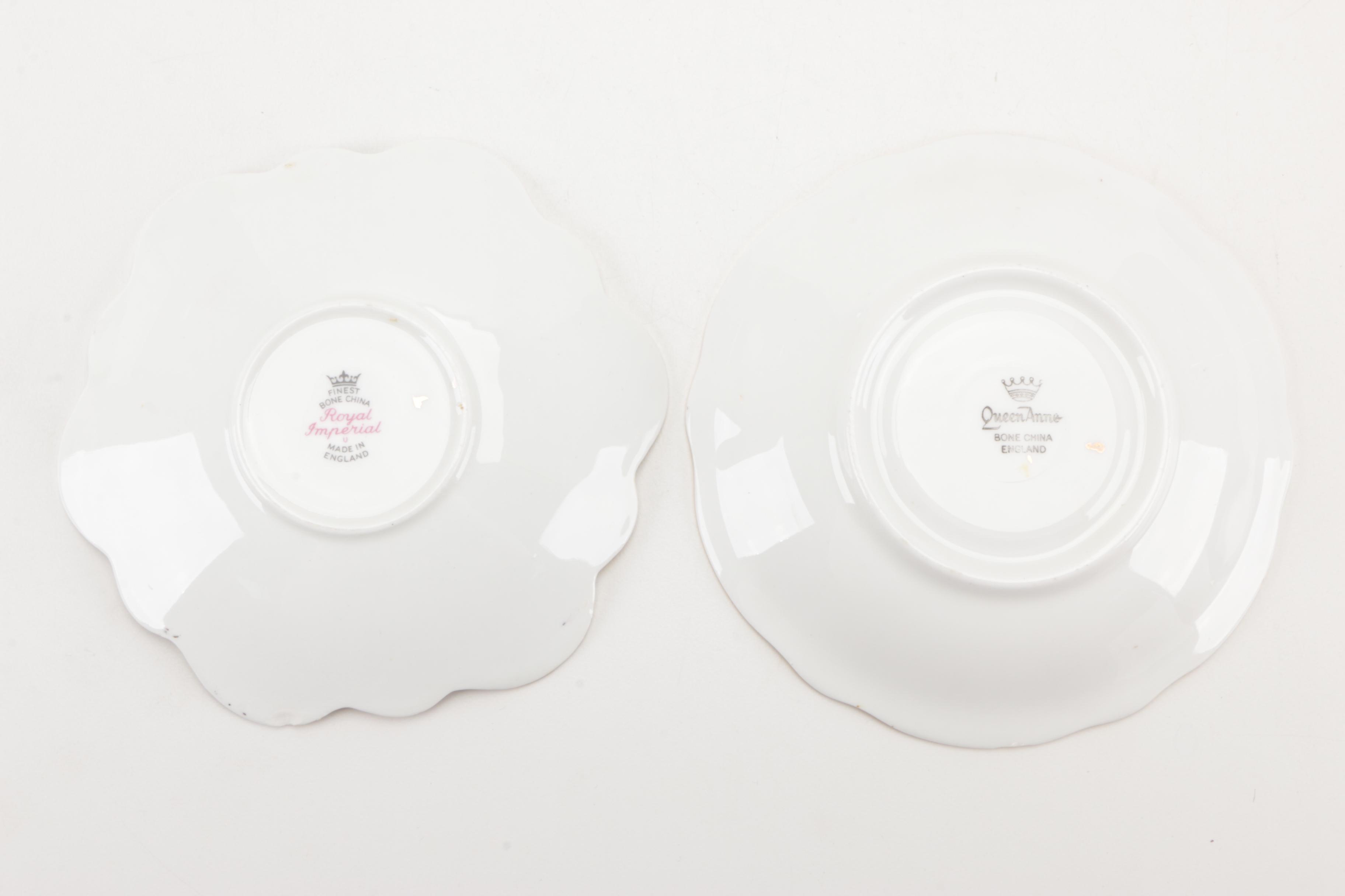 Japanese and English Porcelain and Bone China Teacups and Saucers