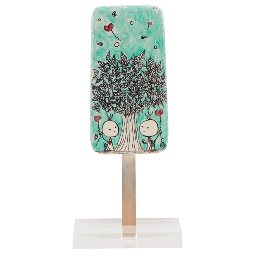 Eva of Dutch Hippies Mixed Media Sculpture of Popsicle for Cielito Artisan Pops