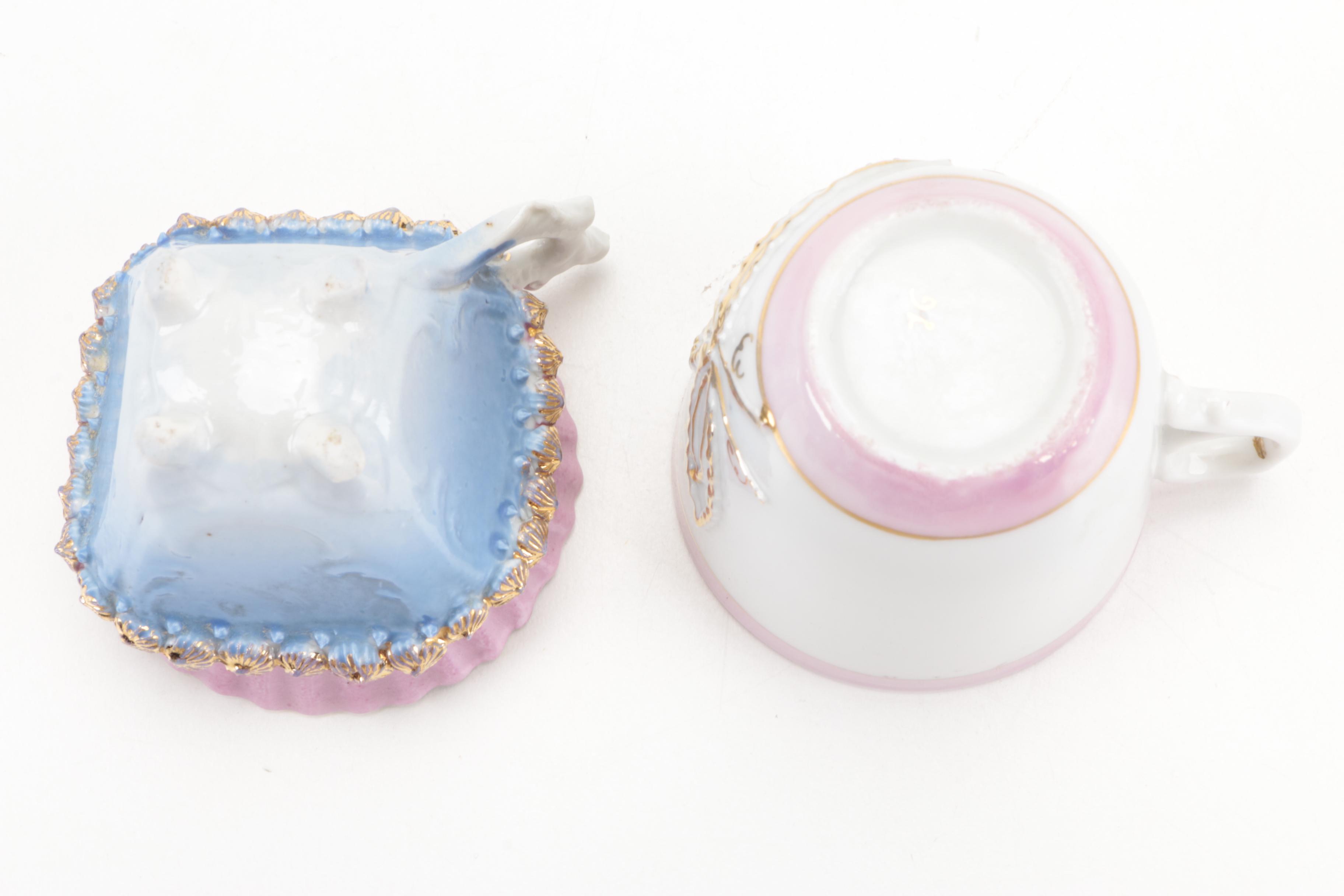 Limoges with Other Porcelain and Ceramic Teacups, Late 19th to 20th Century