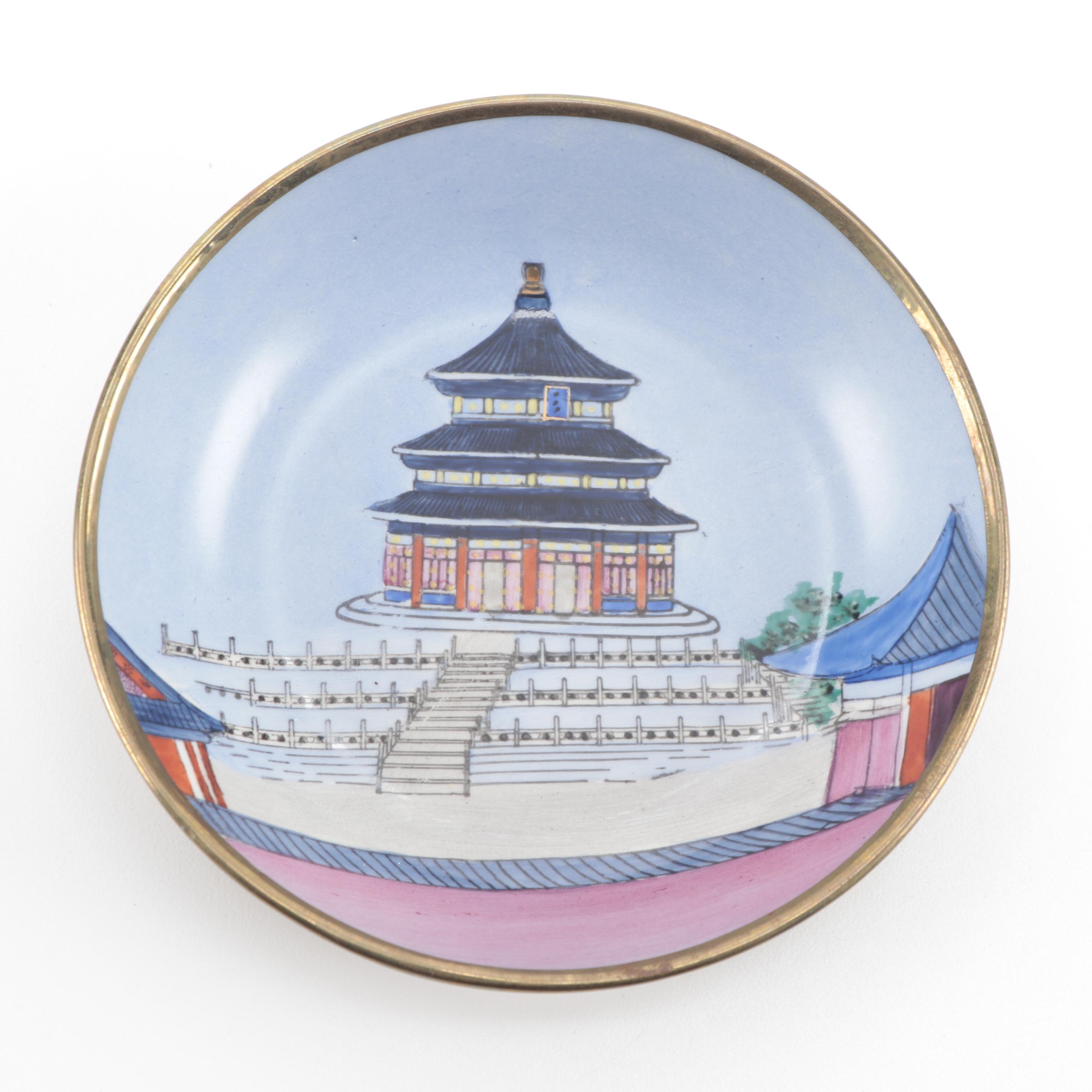 Japanese Kutani Bowl with Other Porcelain Table Accessories