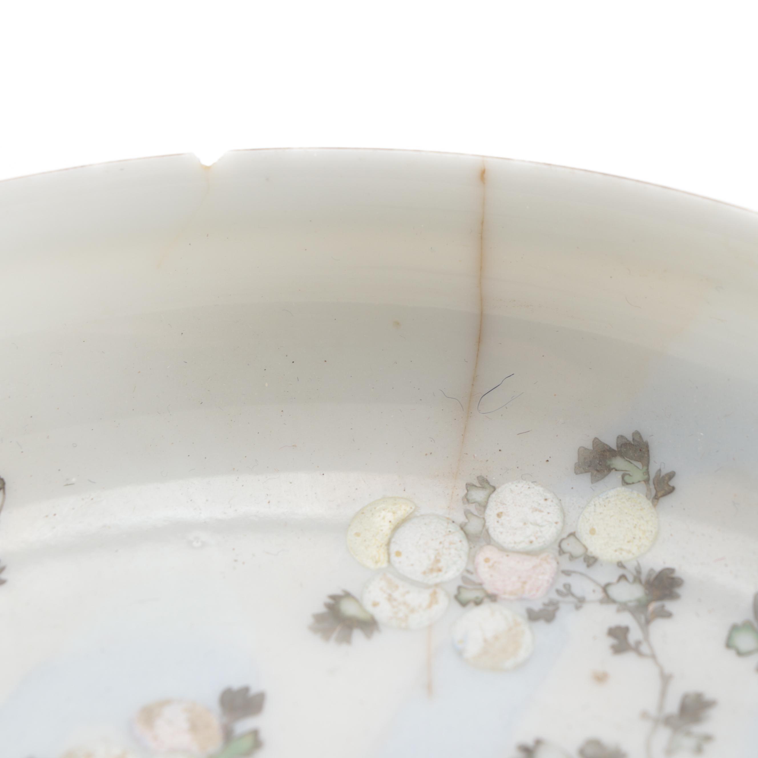 Japanese Kutani Bowl with Other Porcelain Table Accessories