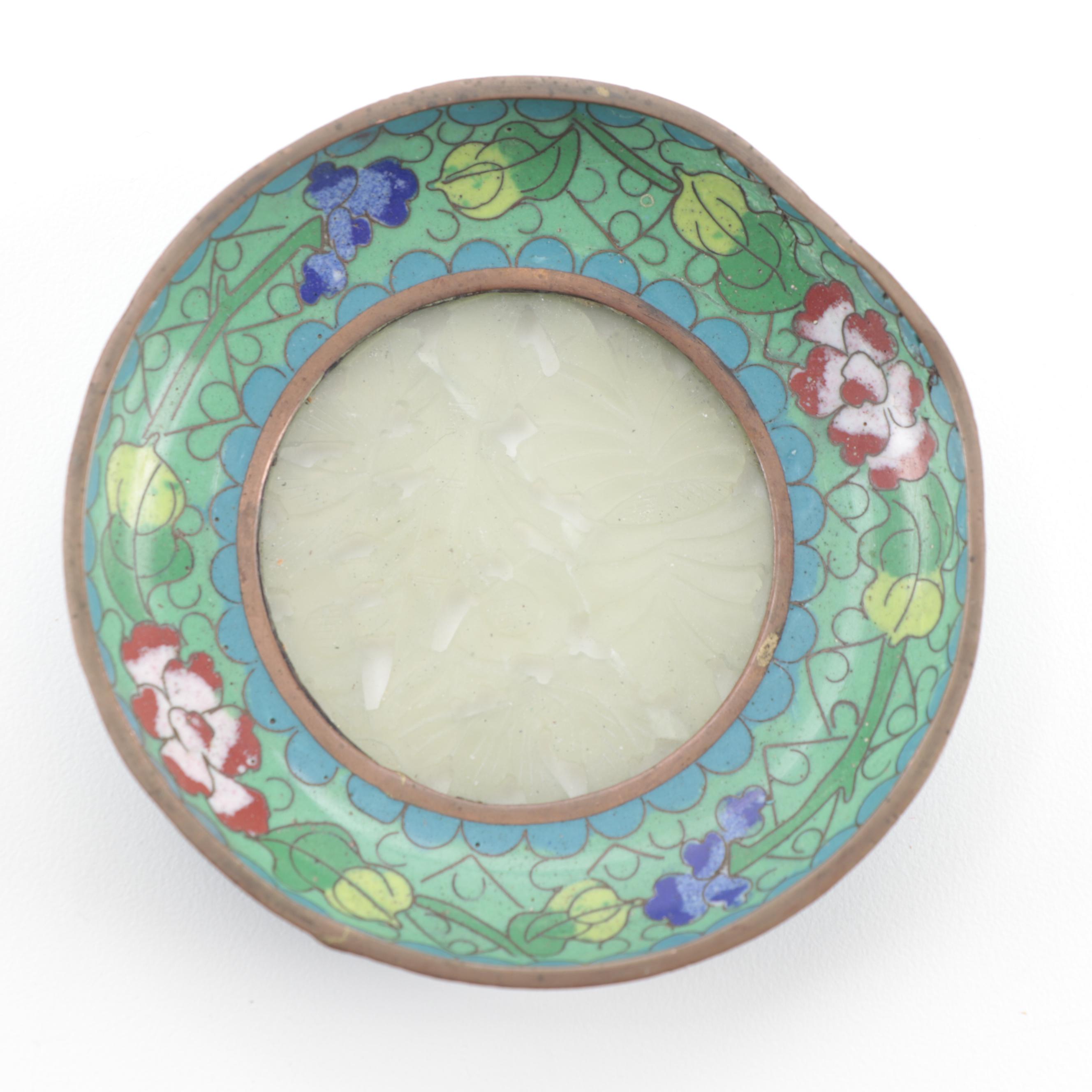 Japanese Kutani Bowl with Other Porcelain Table Accessories