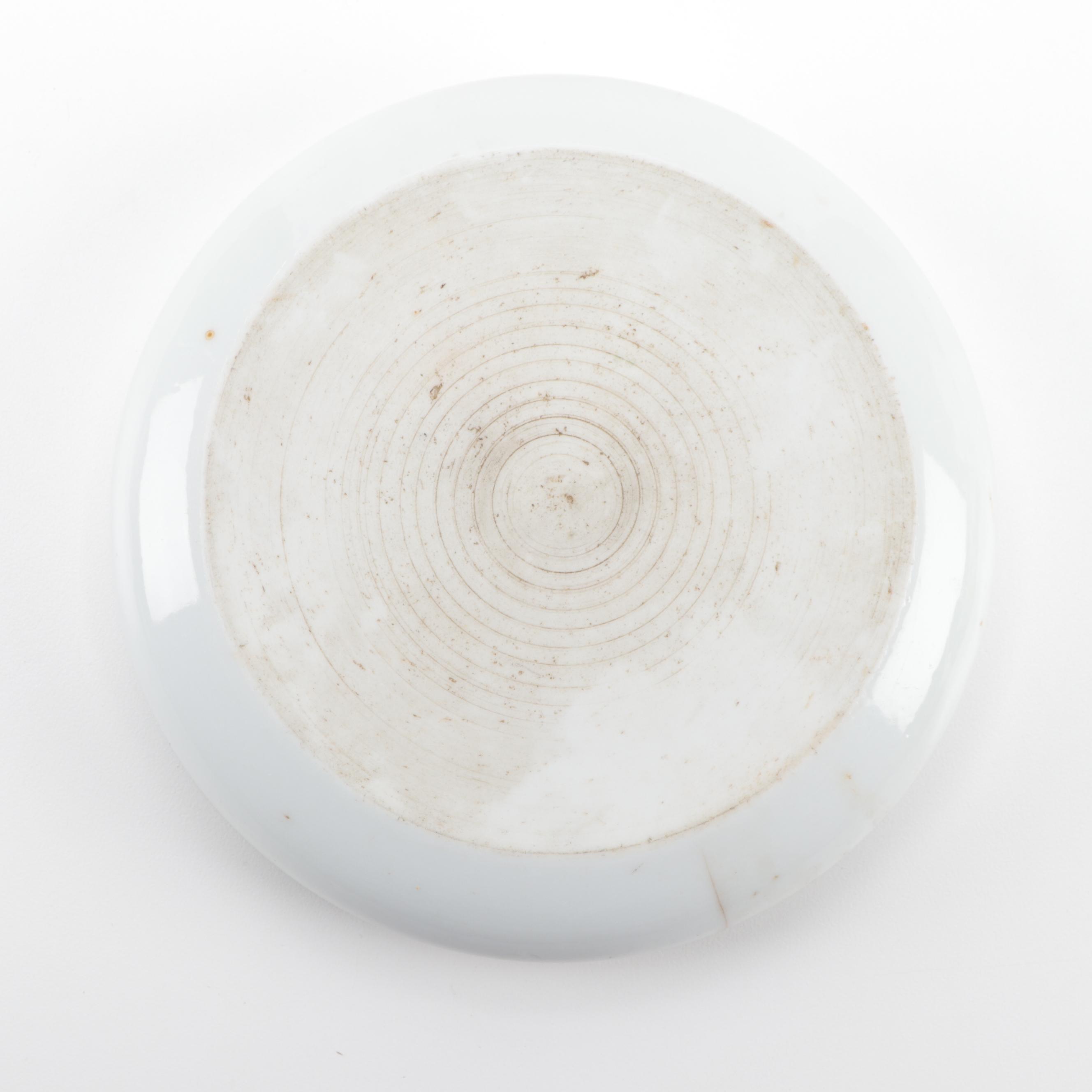 Japanese Kutani Bowl with Other Porcelain Table Accessories