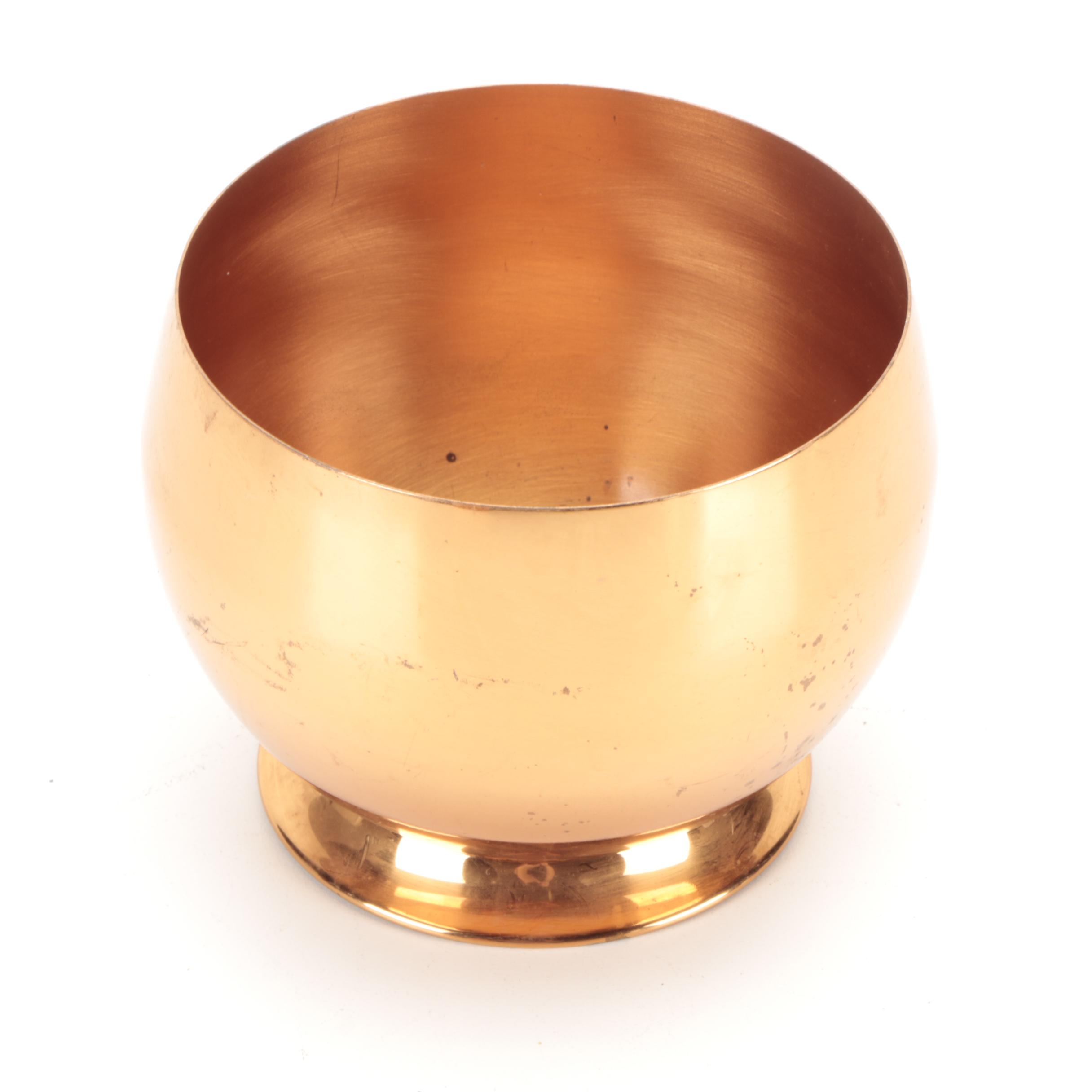 Mid Century Modern Swedish Servex Rainbow Teak Nut Bowl and Other Tableware