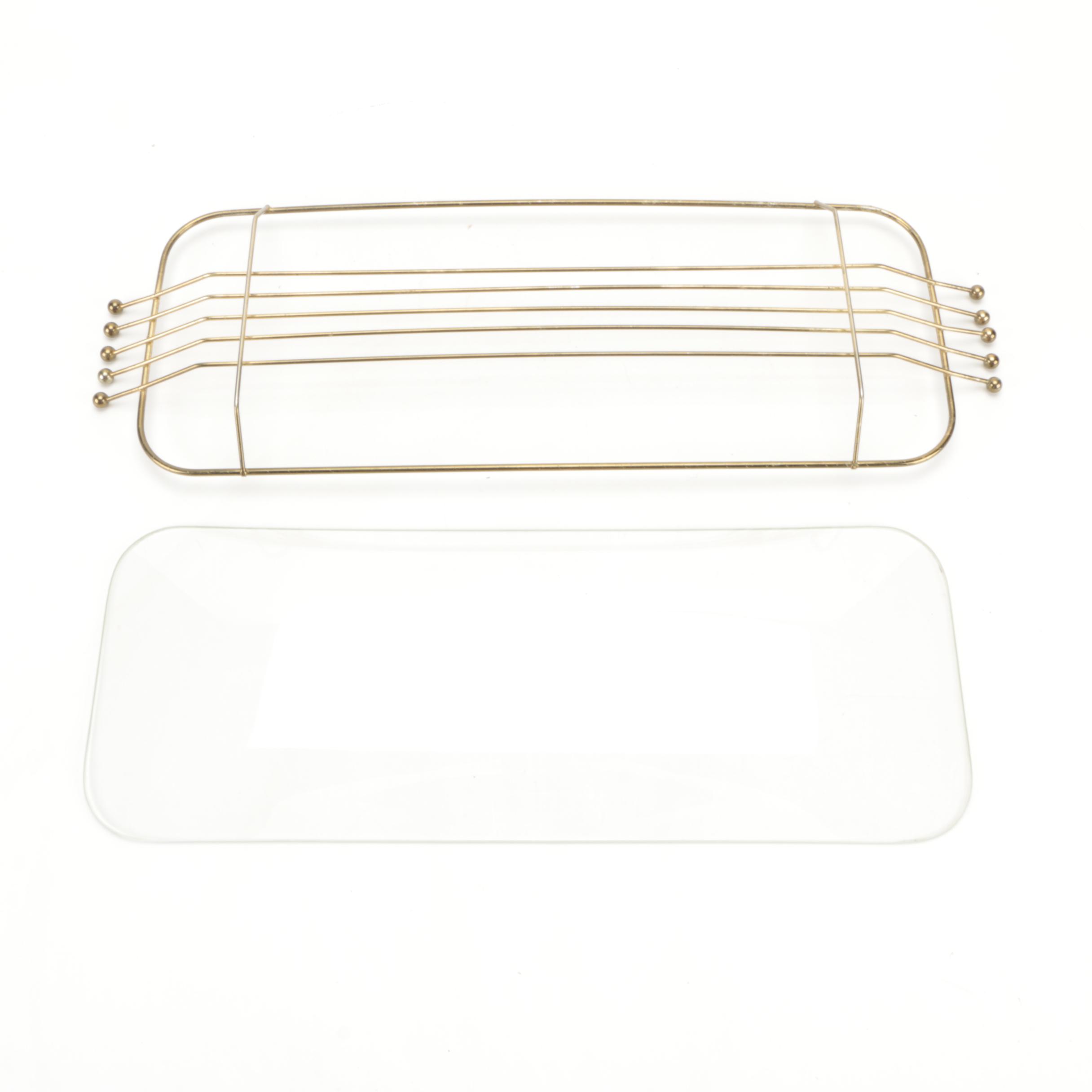 Mid Century Modern Swedish Servex Rainbow Teak Nut Bowl and Other Tableware