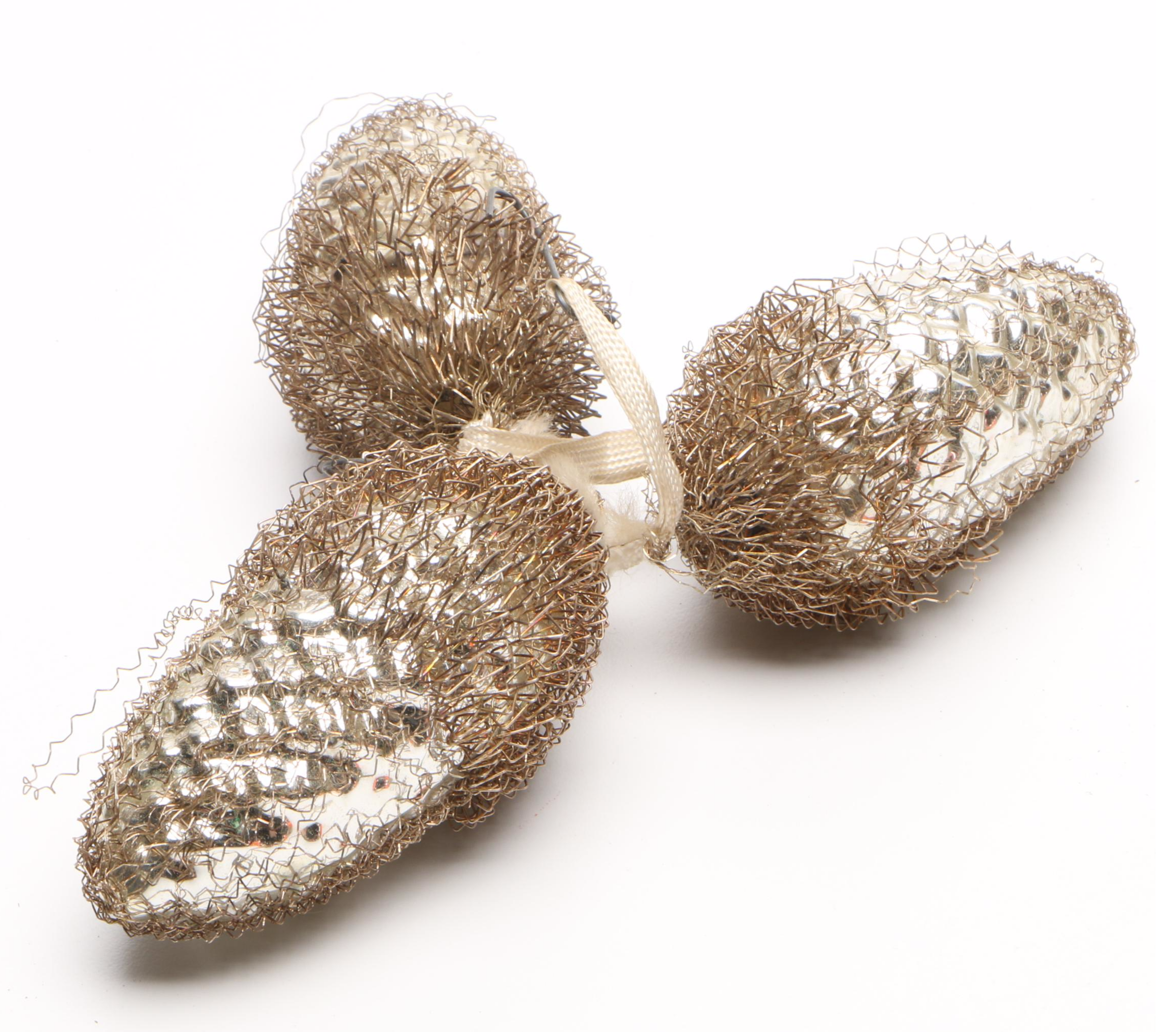 Papier-Mâché, Glass, and Other Christmas Ornaments, Mid to Late 20th Century