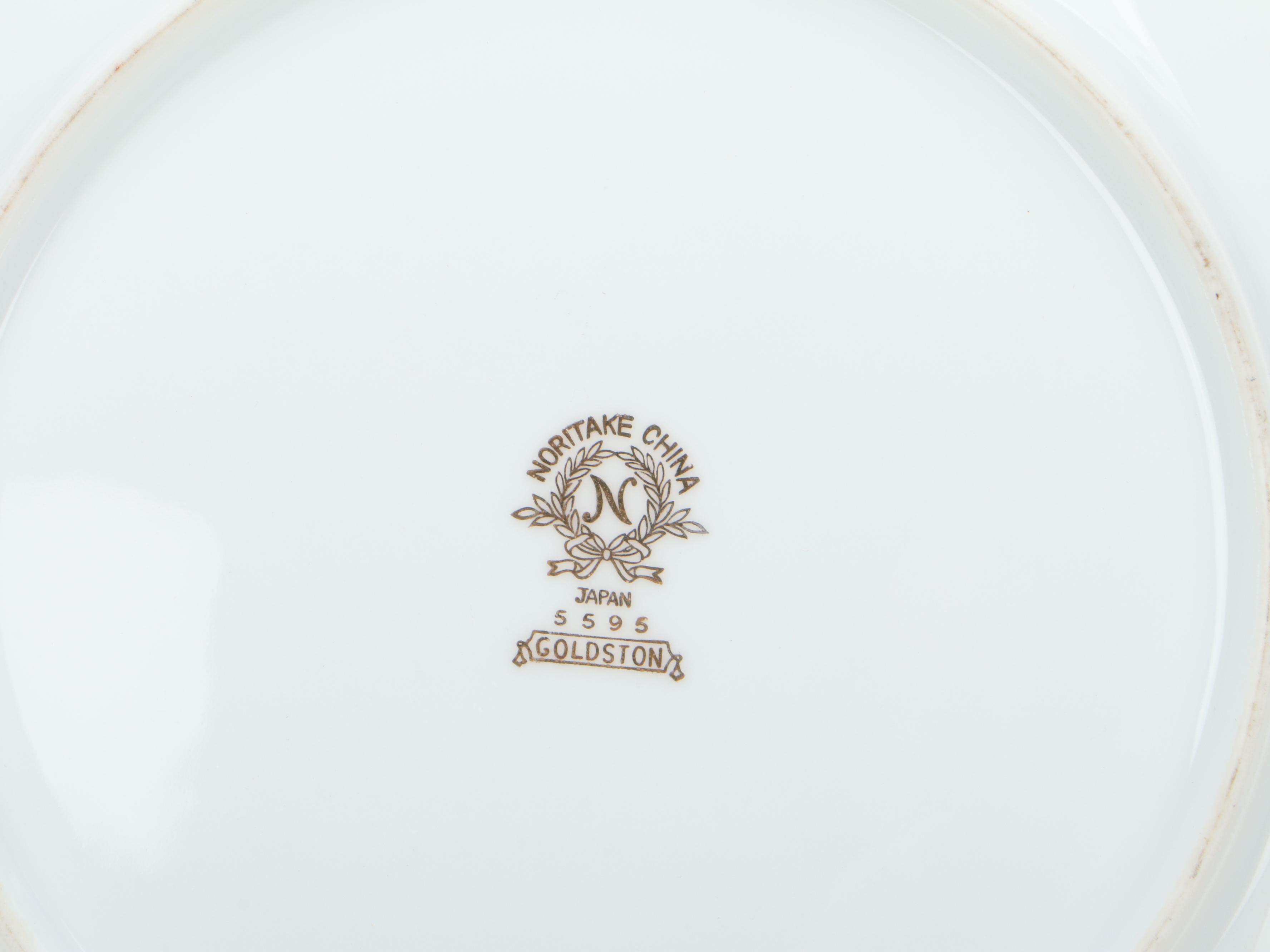 Gilt Accented Porcelain and Bone China Dinnerware, 20th Century