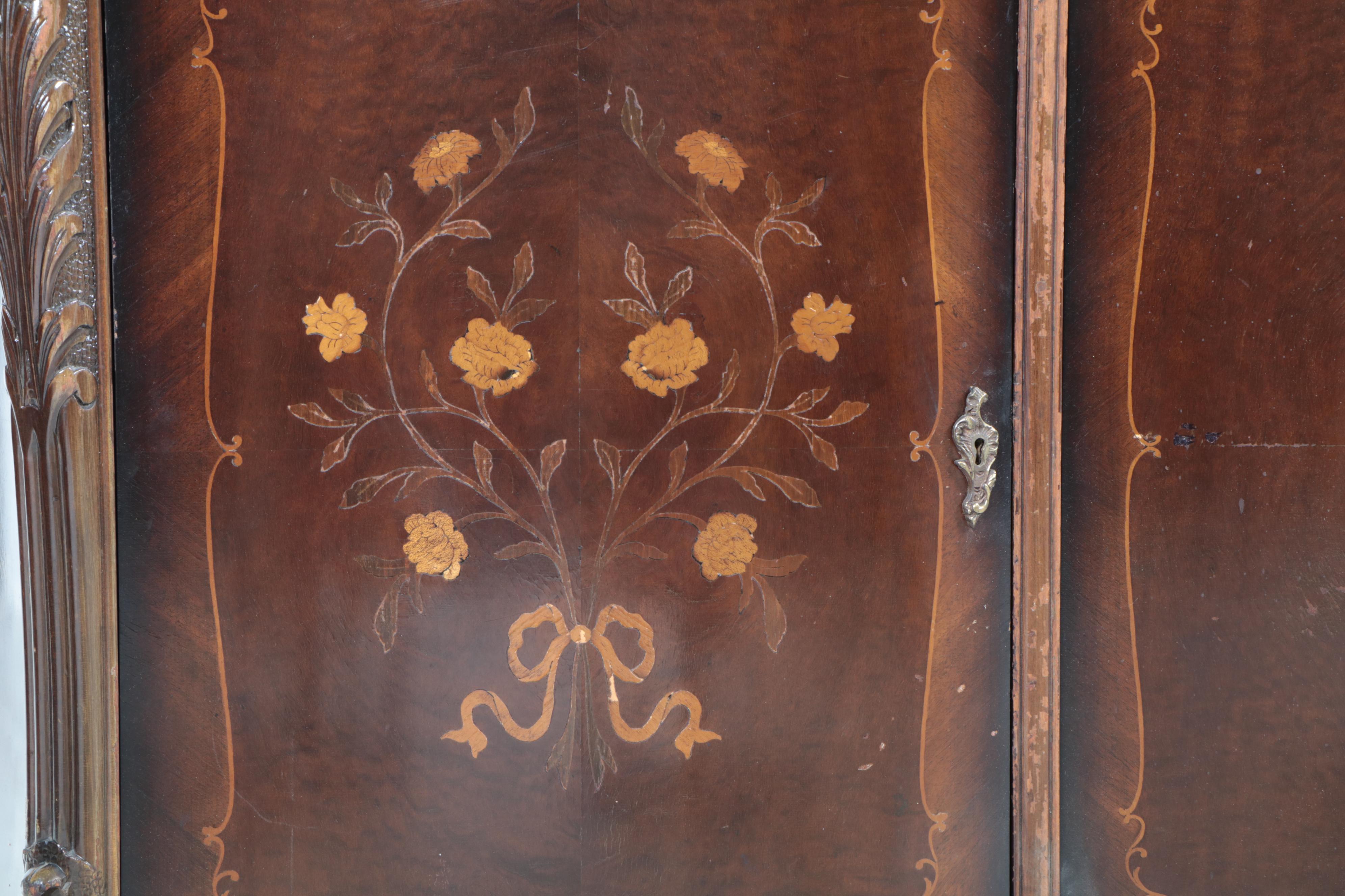 Louis XV Style Marquetry and Mahogany Buffet, 20th Century