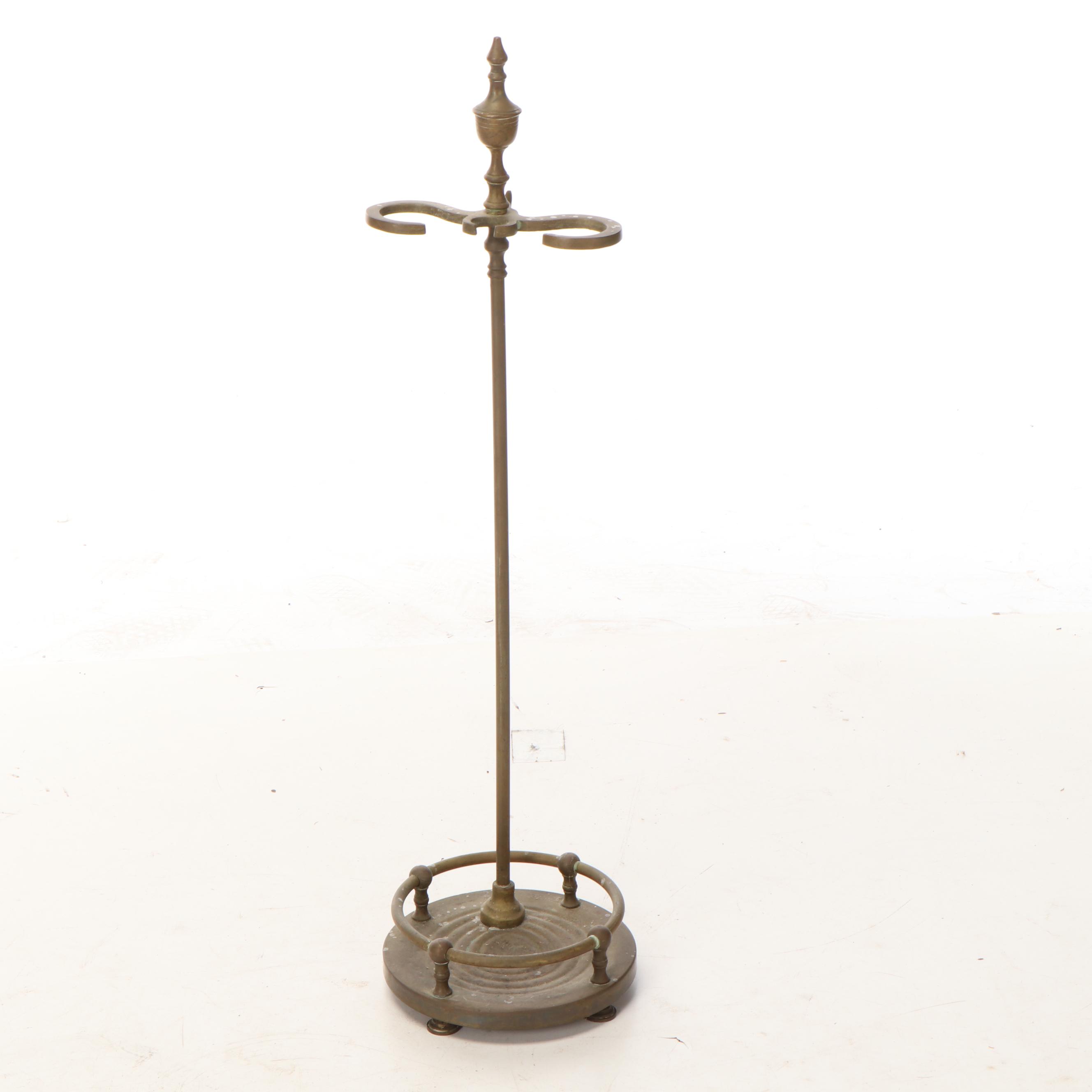 Brass Fireplace Tools with Stand