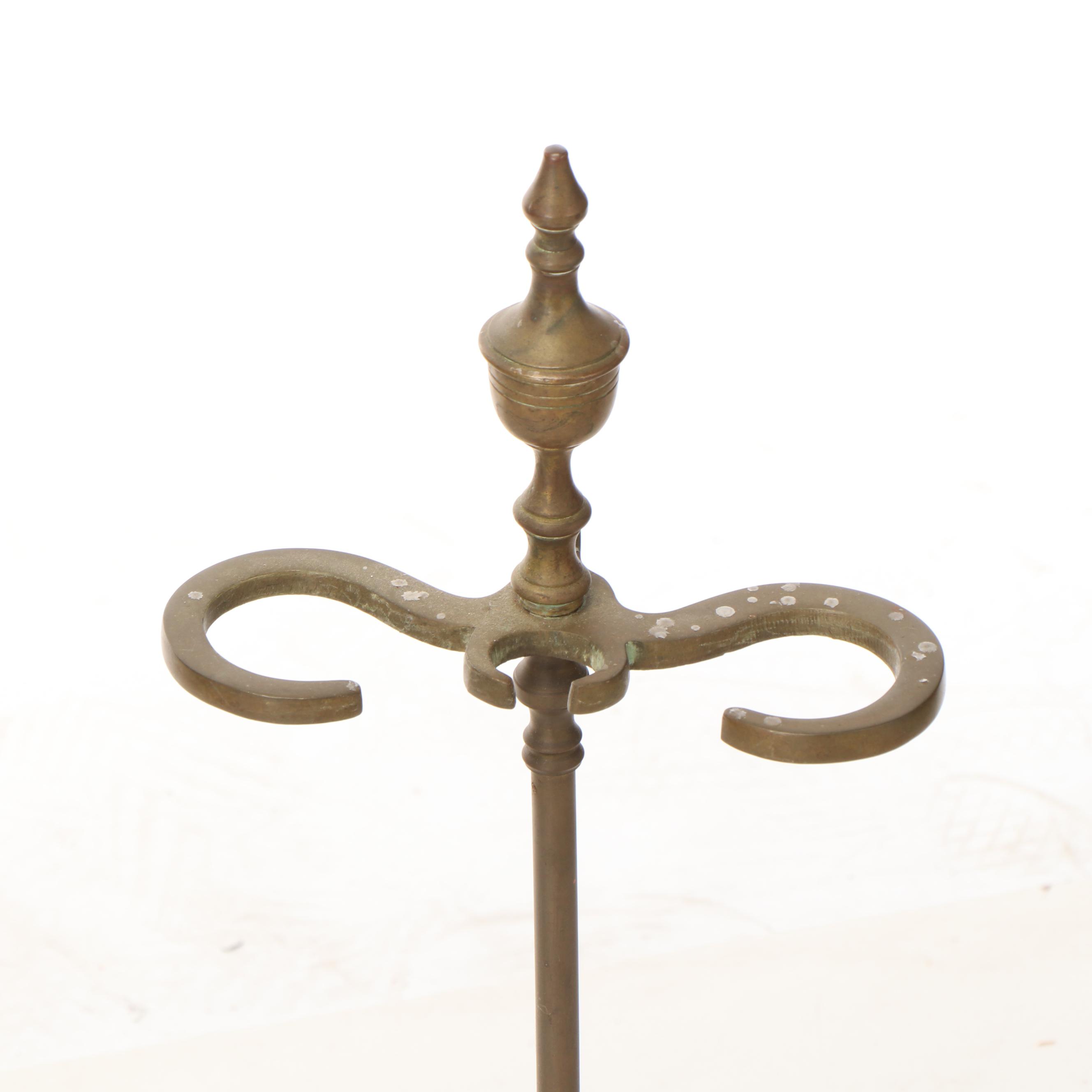 Brass Fireplace Tools with Stand
