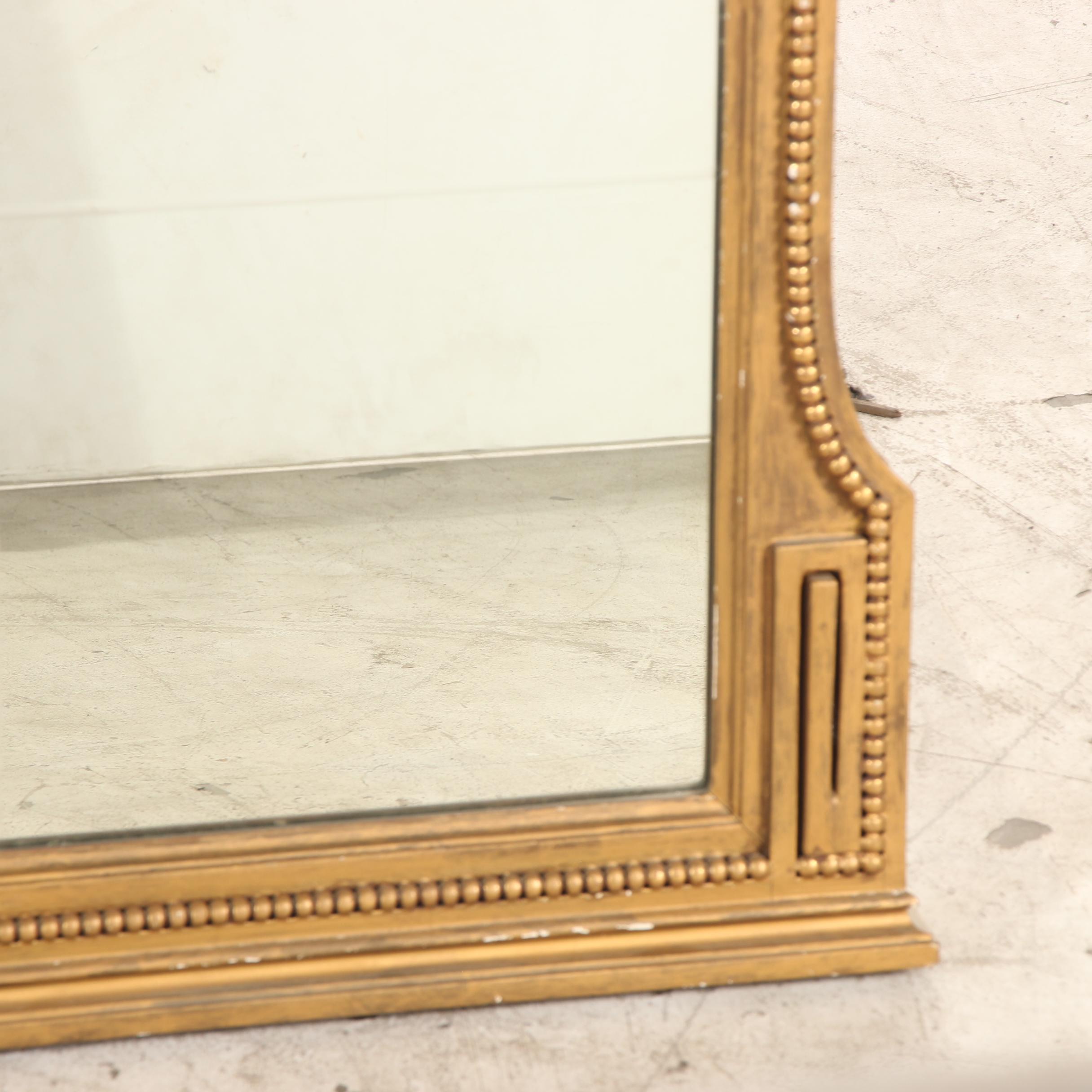 Louis XVI Style Giltwood Overmantel Mirror, Early to Mid 20th Century
