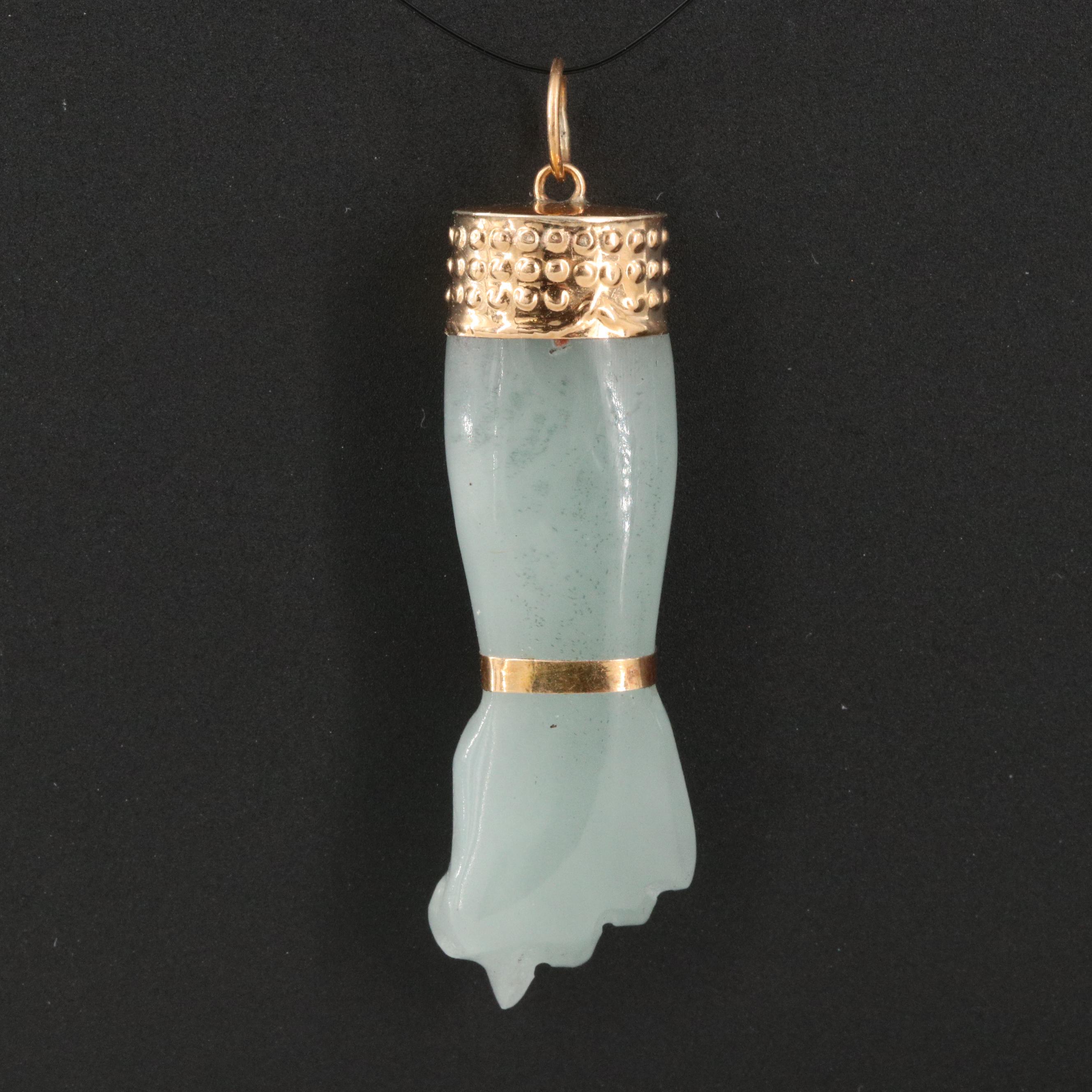 14K Aventurine Figa Pendant