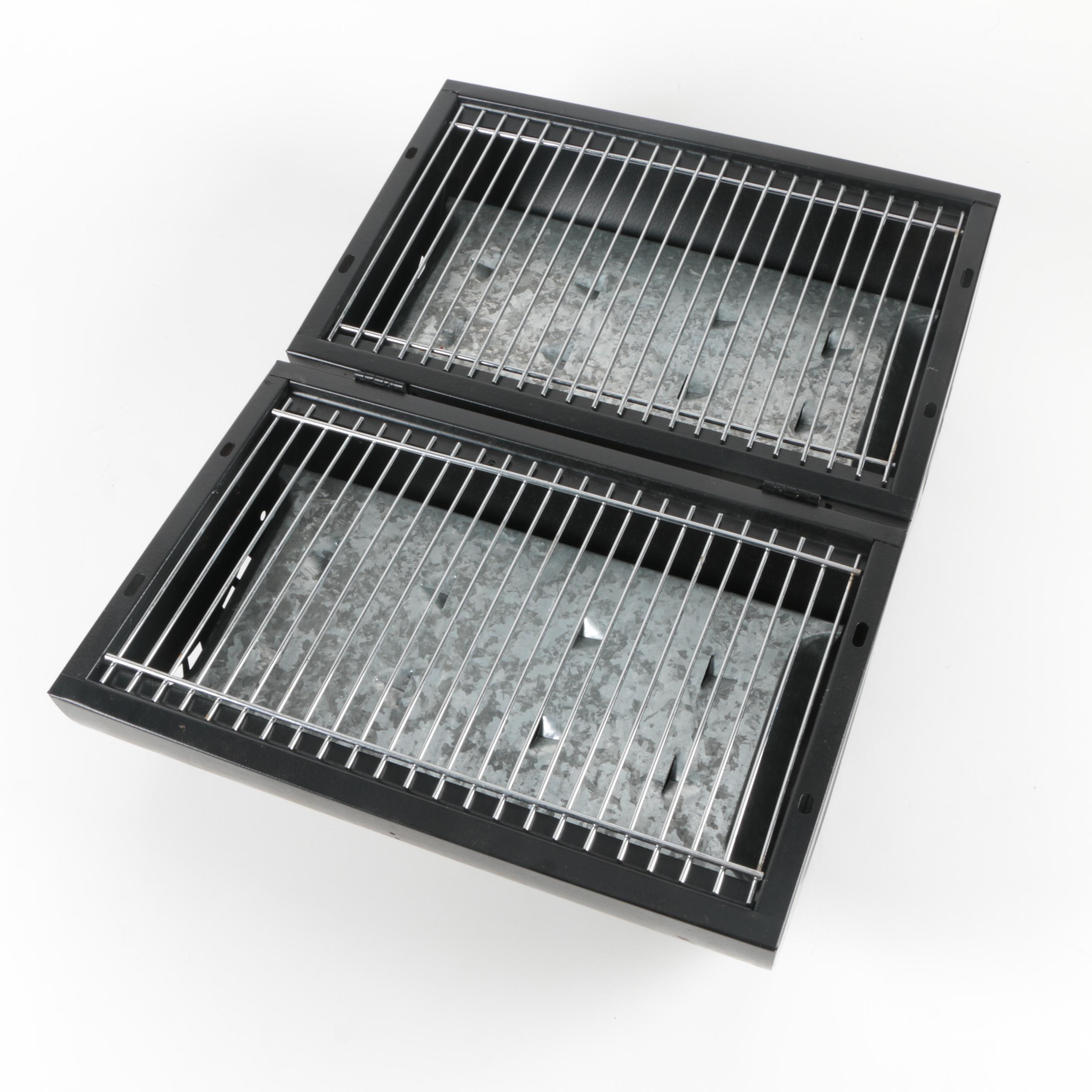 Michelob Beer "Royal Chef" Barbecue Grill Barrel Braziers, Pair