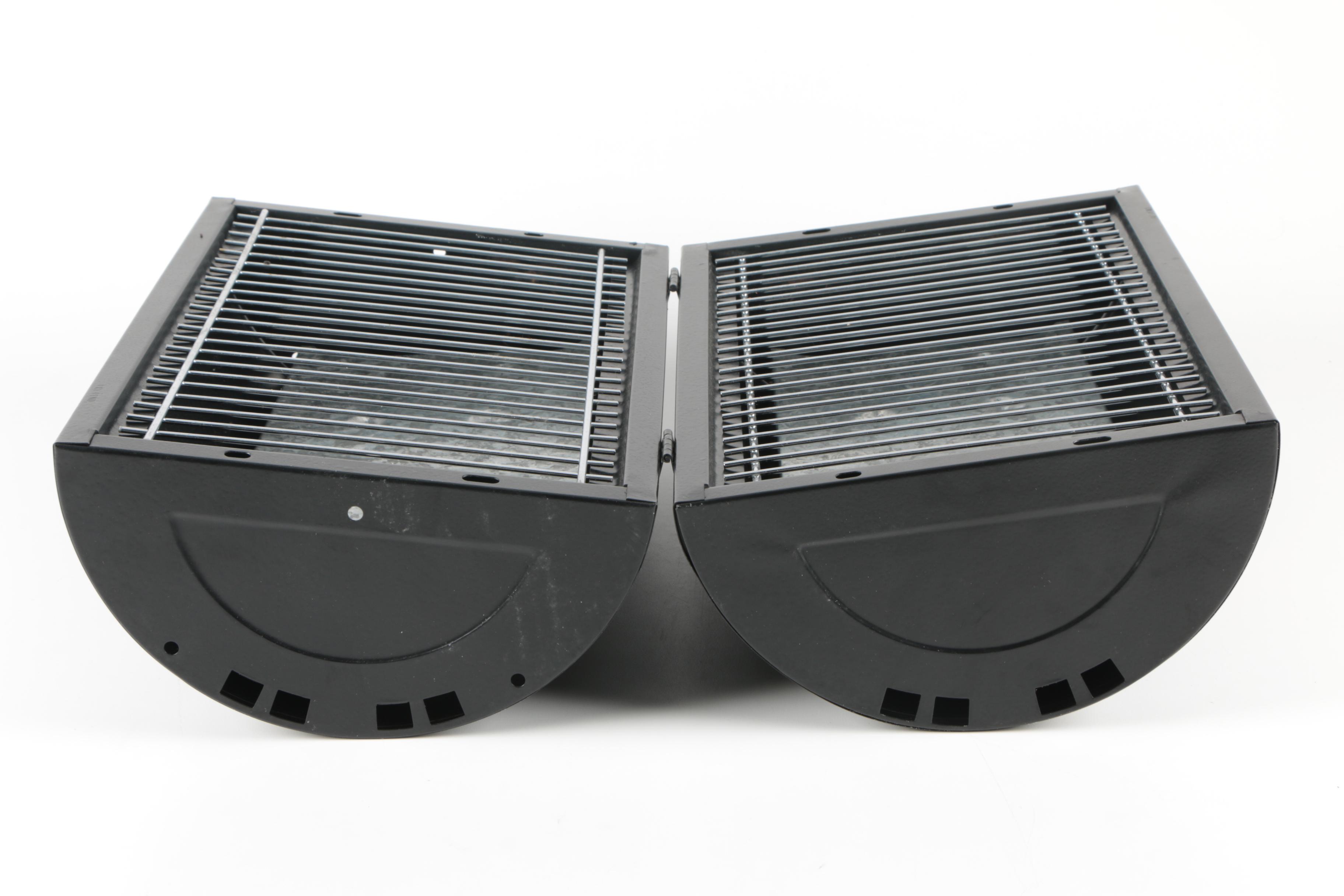 Michelob Beer "Royal Chef" Barbecue Grill Barrel Braziers, Pair