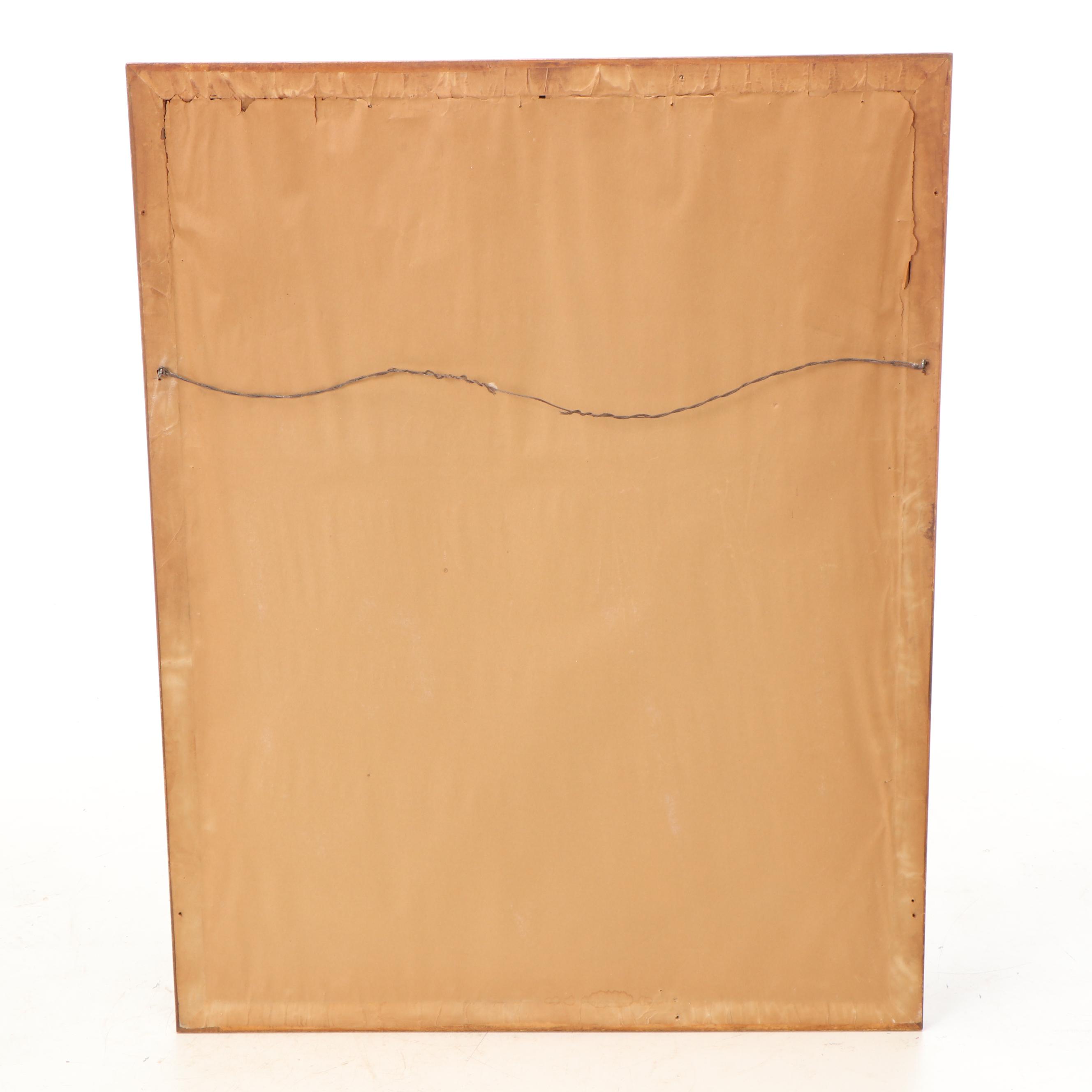 Rectangular Giltwood Framed Wall Mirror, Mid to Late 20th Century