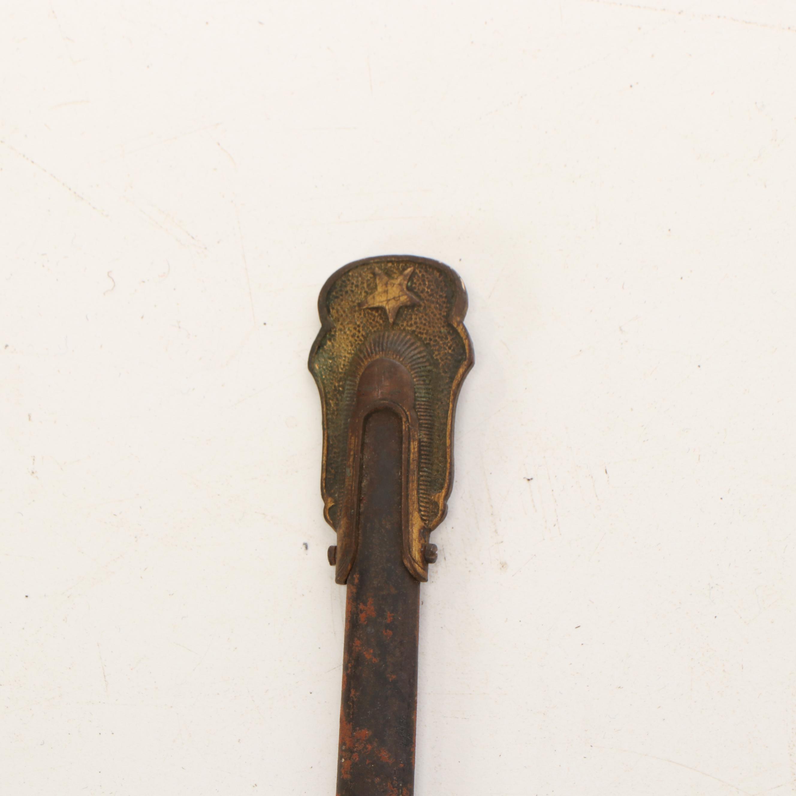 Post-War M1840 Type Medical Staff Sword and Scabbard, Late 19th Century