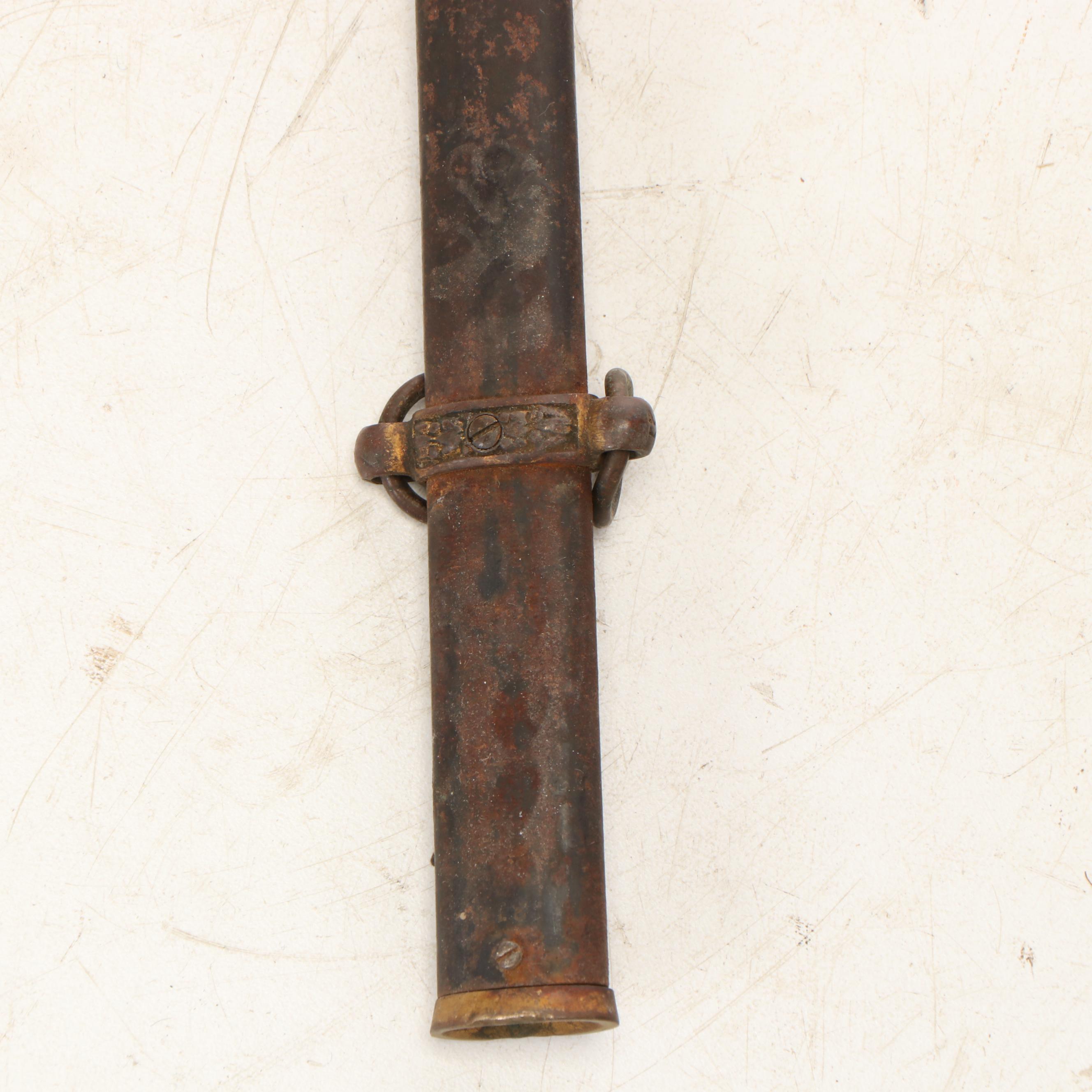 Post-War M1840 Type Medical Staff Sword and Scabbard, Late 19th Century