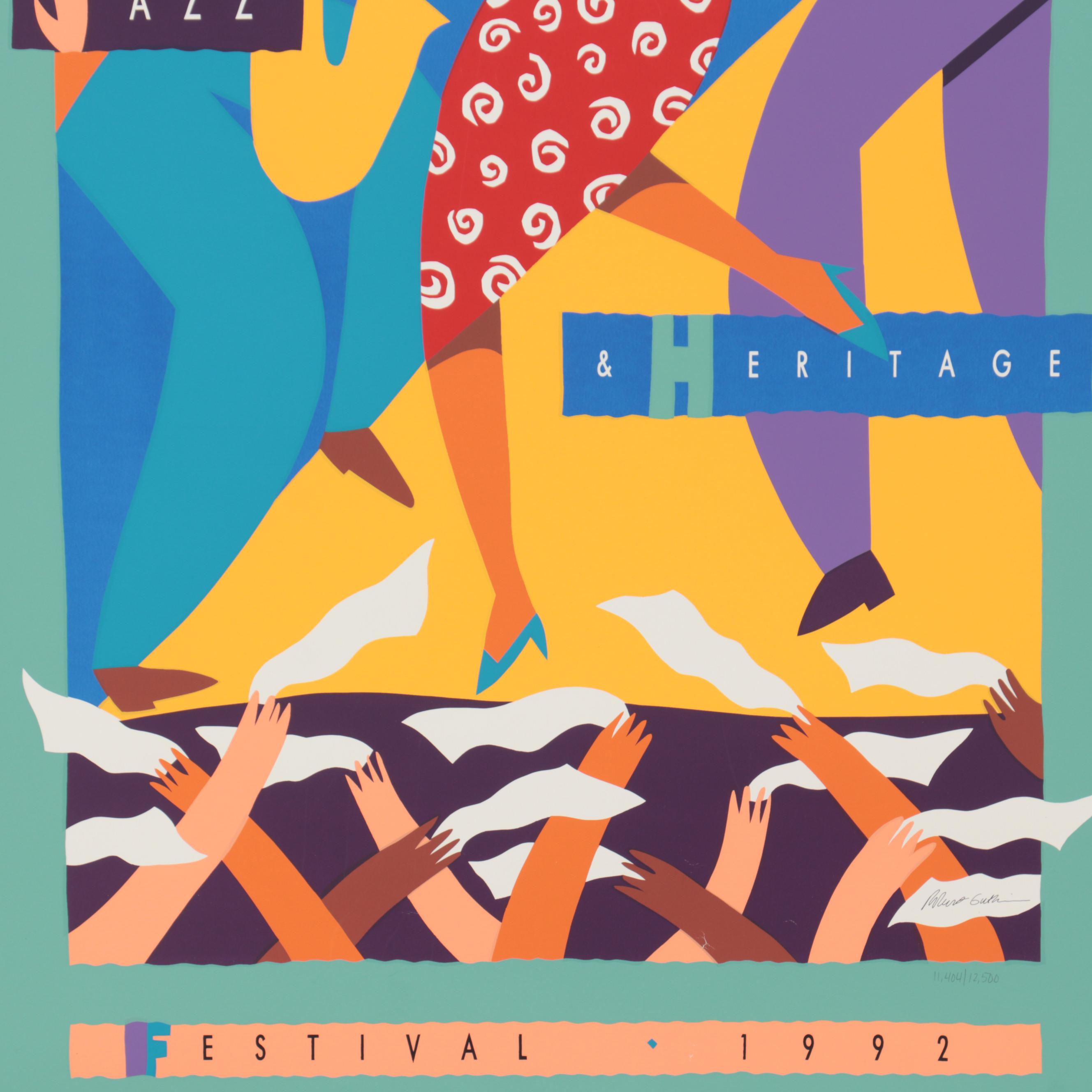 New Orleans Jazz & Heritage Festival Poster Designed by Robert Guthrie, 1992