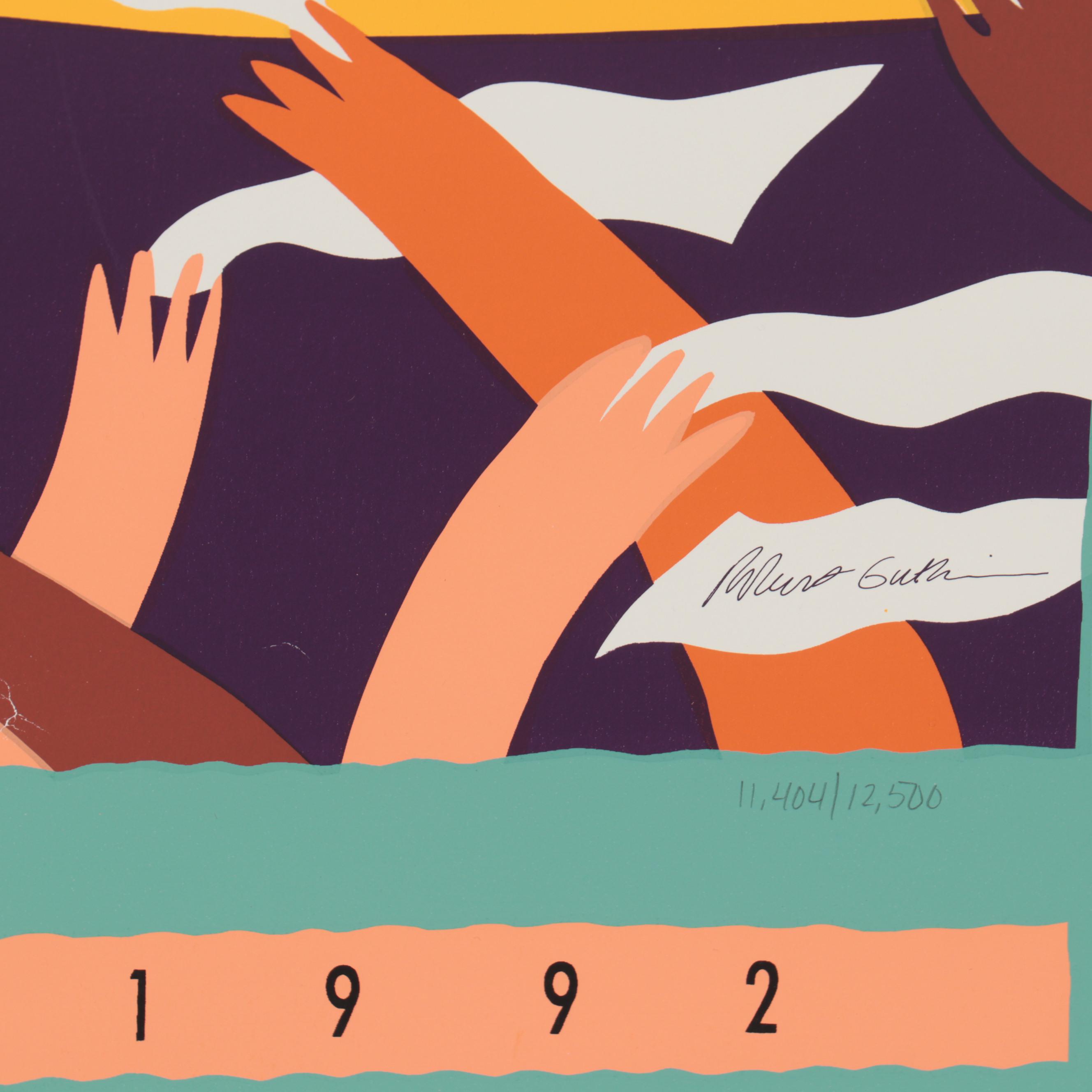 New Orleans Jazz & Heritage Festival Poster Designed by Robert Guthrie, 1992