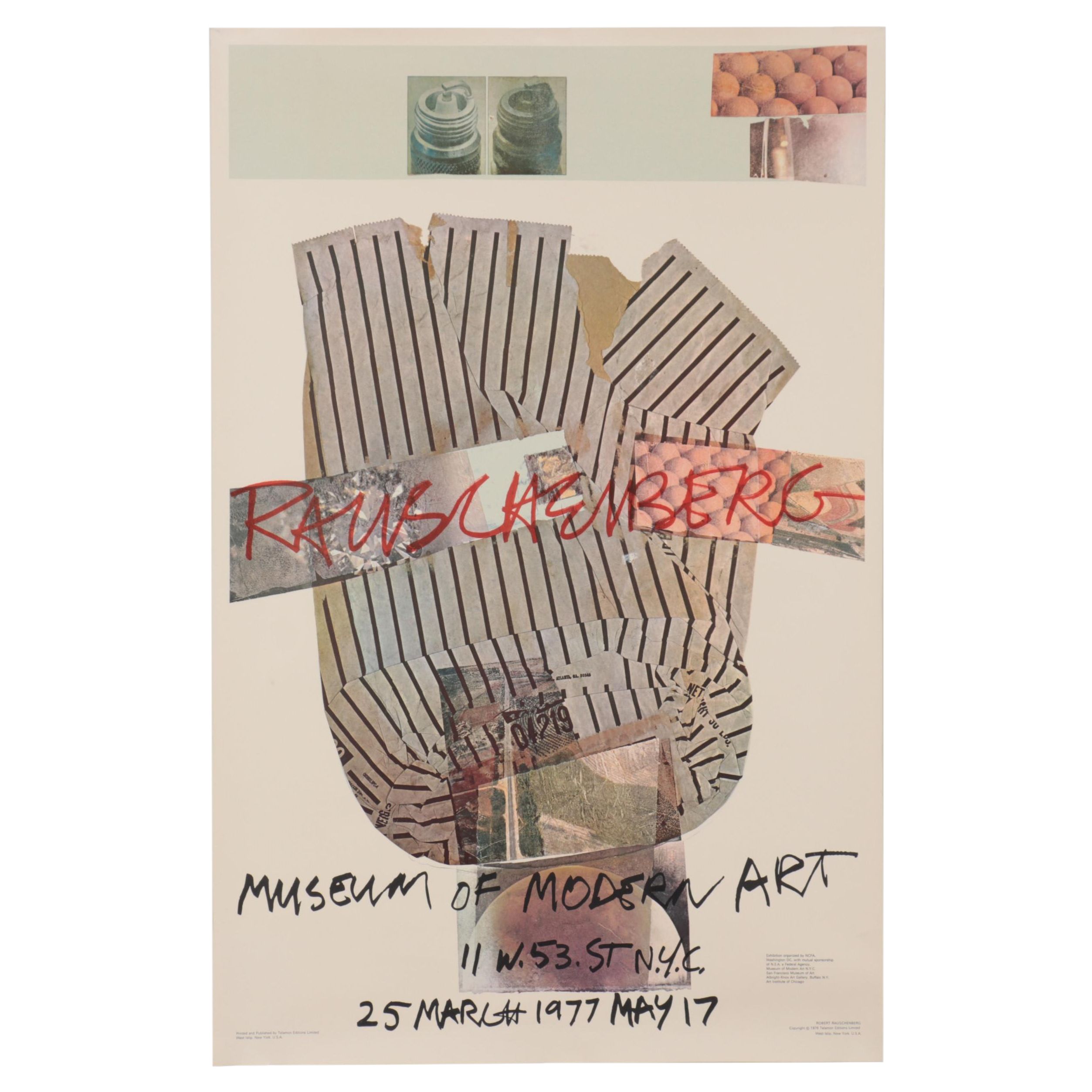 Museum of Modern Art Exhibition Poster Designed by Robert Rauschenberg, 1977