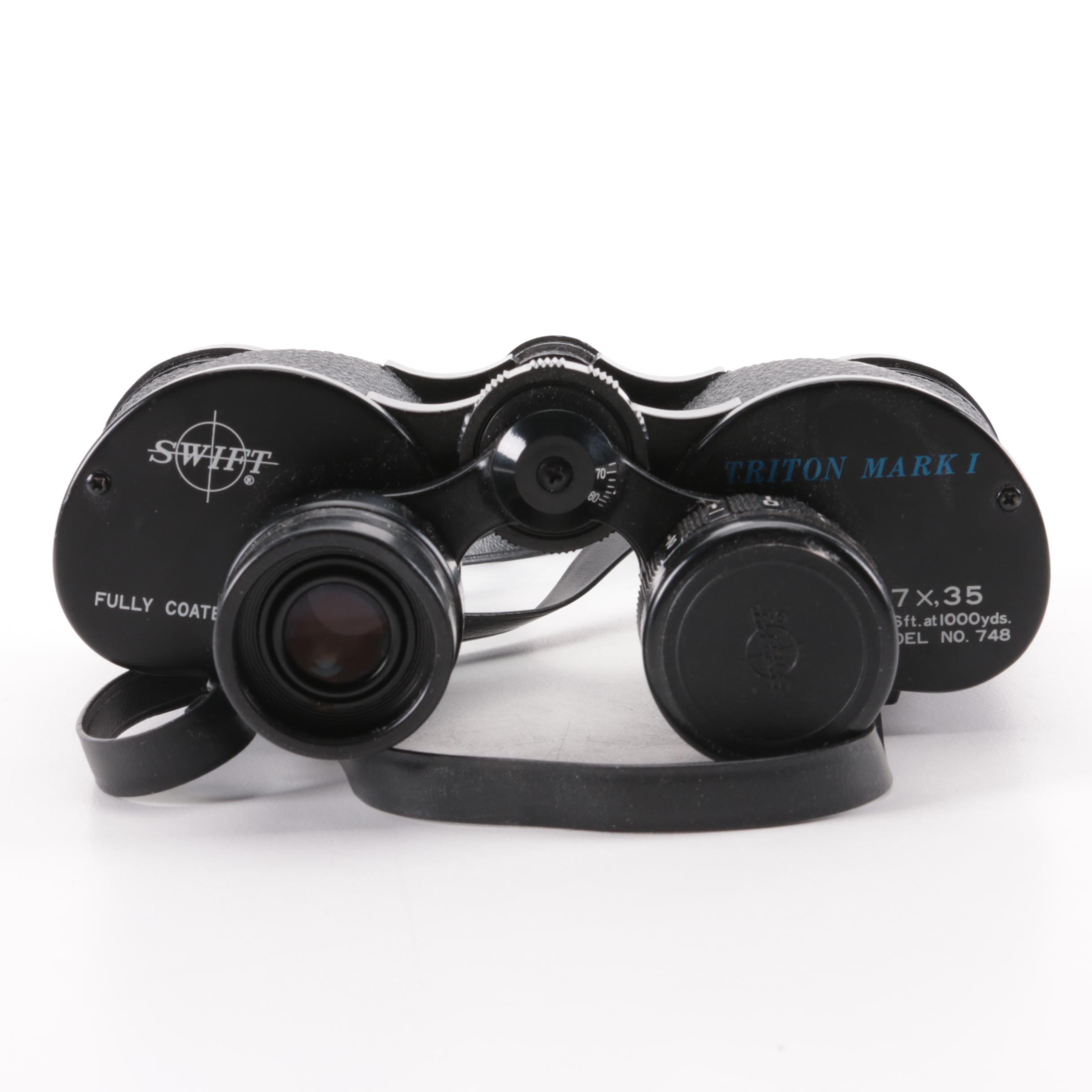 Swift "Triton Mark I" 7x35, Bosch-Optikon Binoculars with Caps, Cases