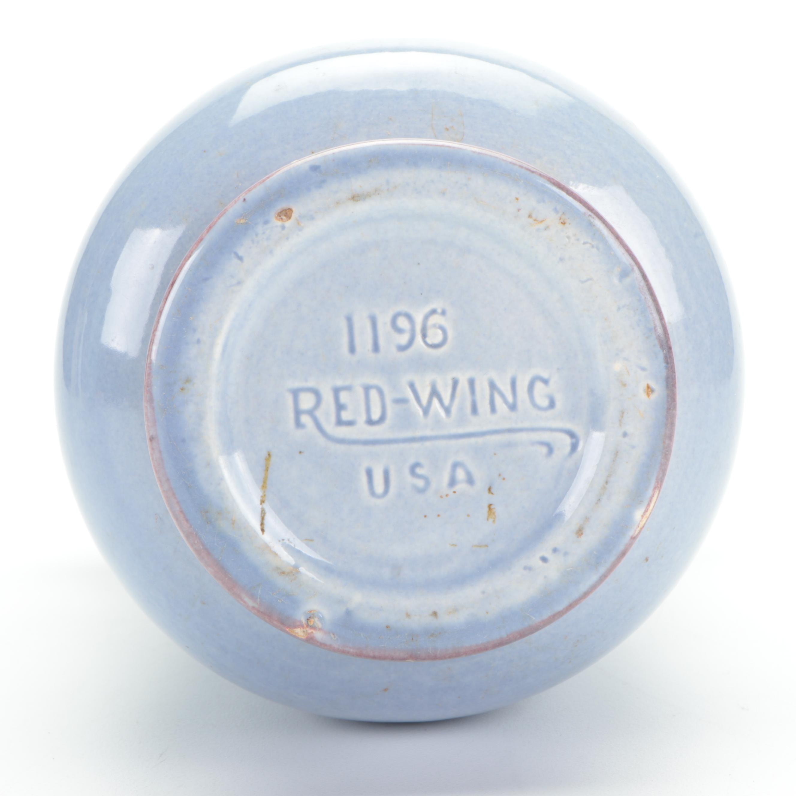 Red Wing Glazed Ceramic Vases