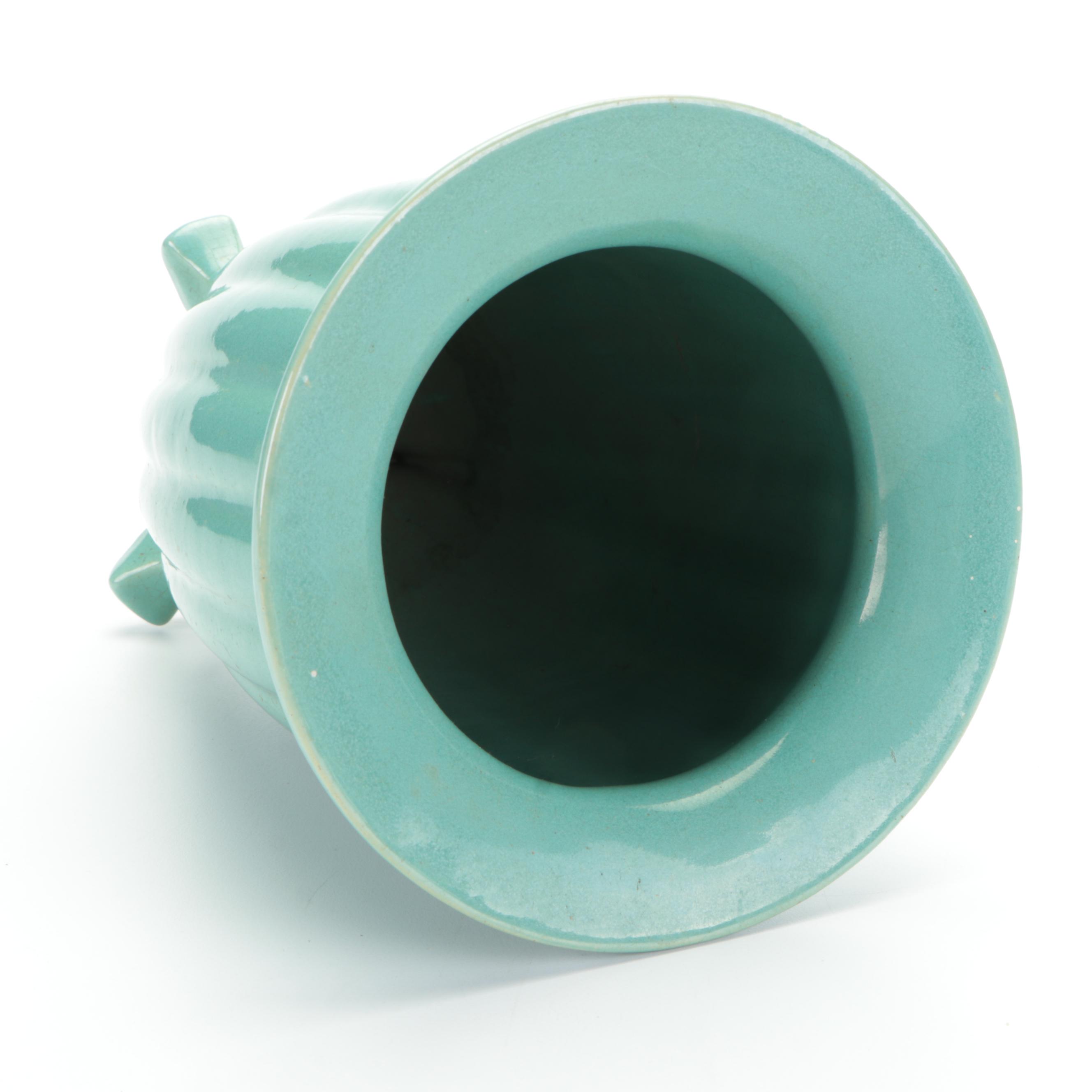 Red Wing Glazed Ceramic Vases