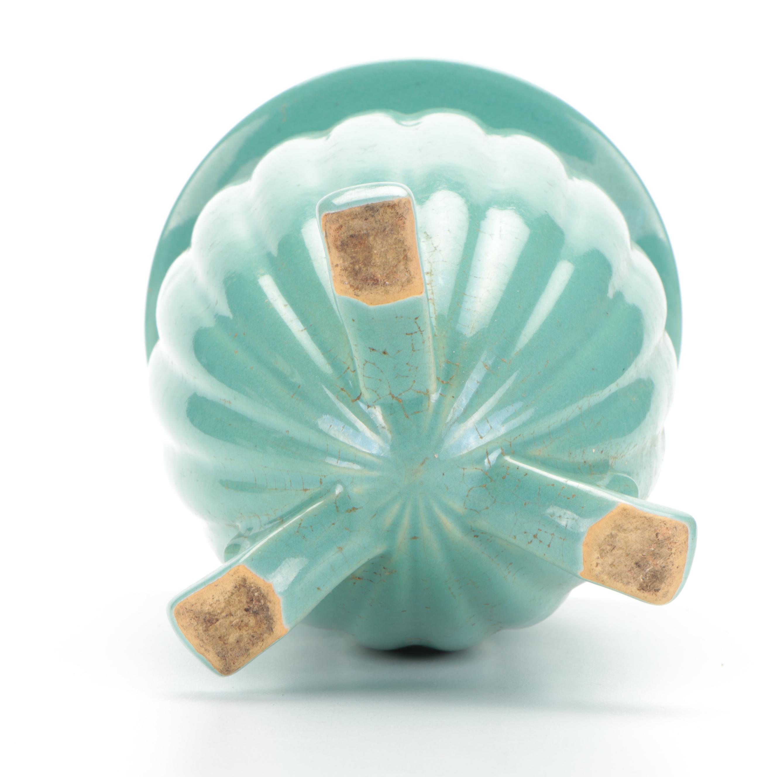 Red Wing Glazed Ceramic Vases