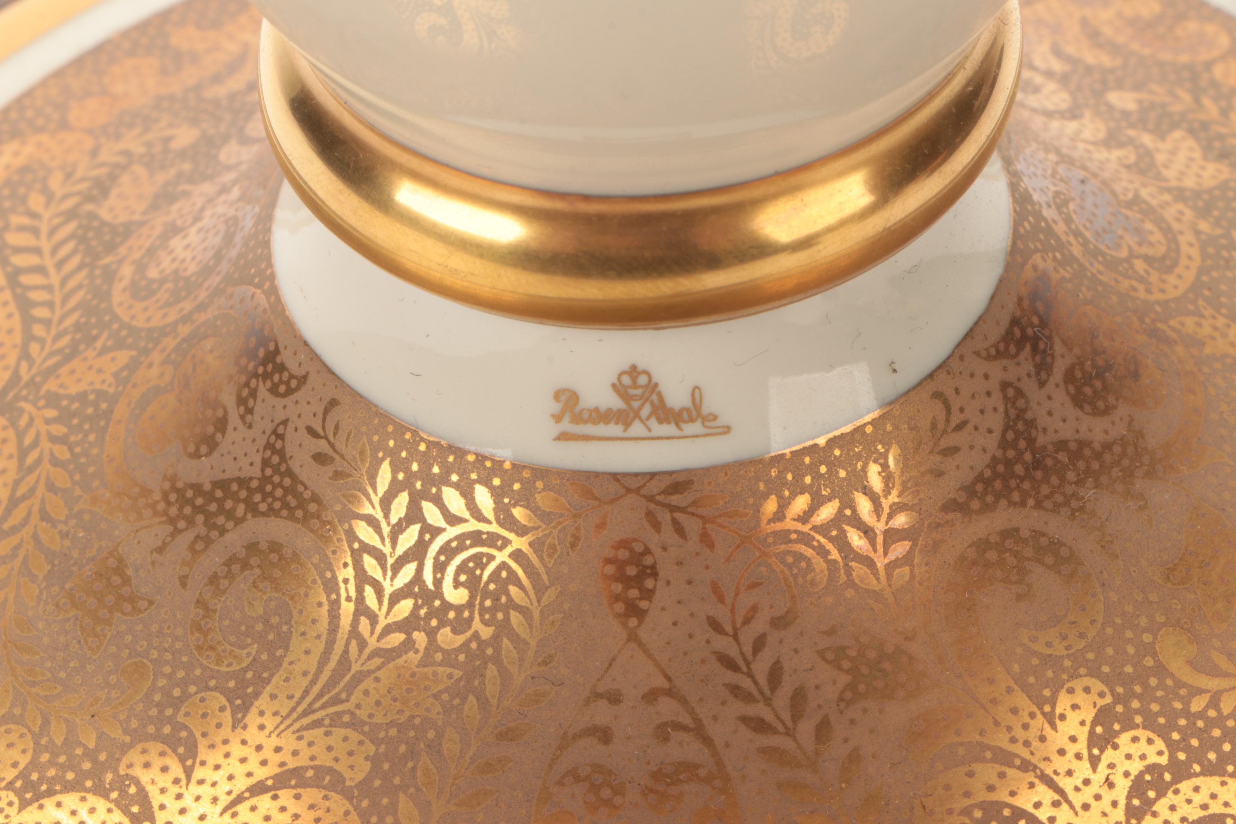 Rosenthal Porcelain Lamp with Pastoral Scene,Mid/Late 20th Century