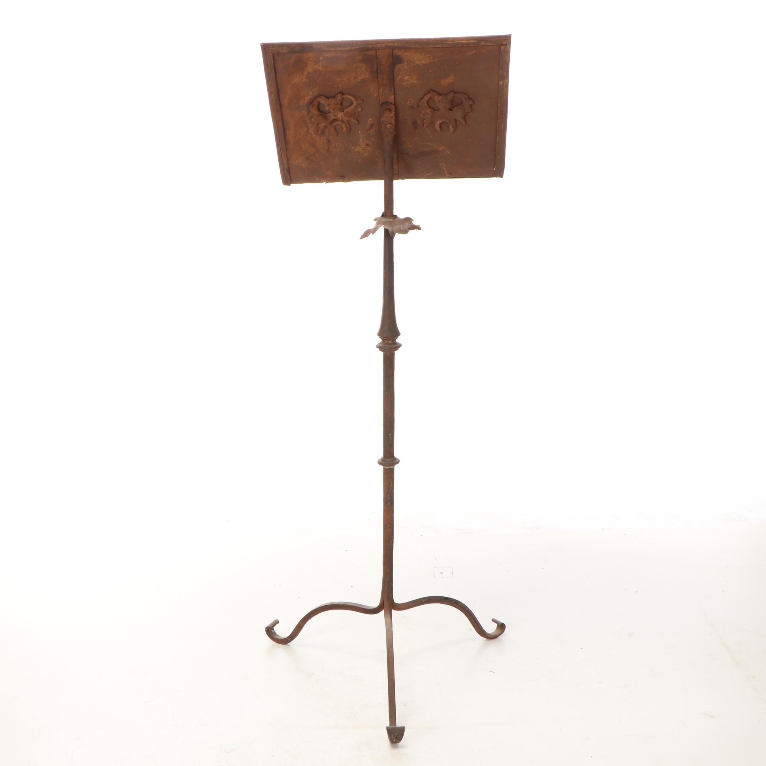 Victorian Style Cast Iron Music Stand, Late 19th to Early 20th Century