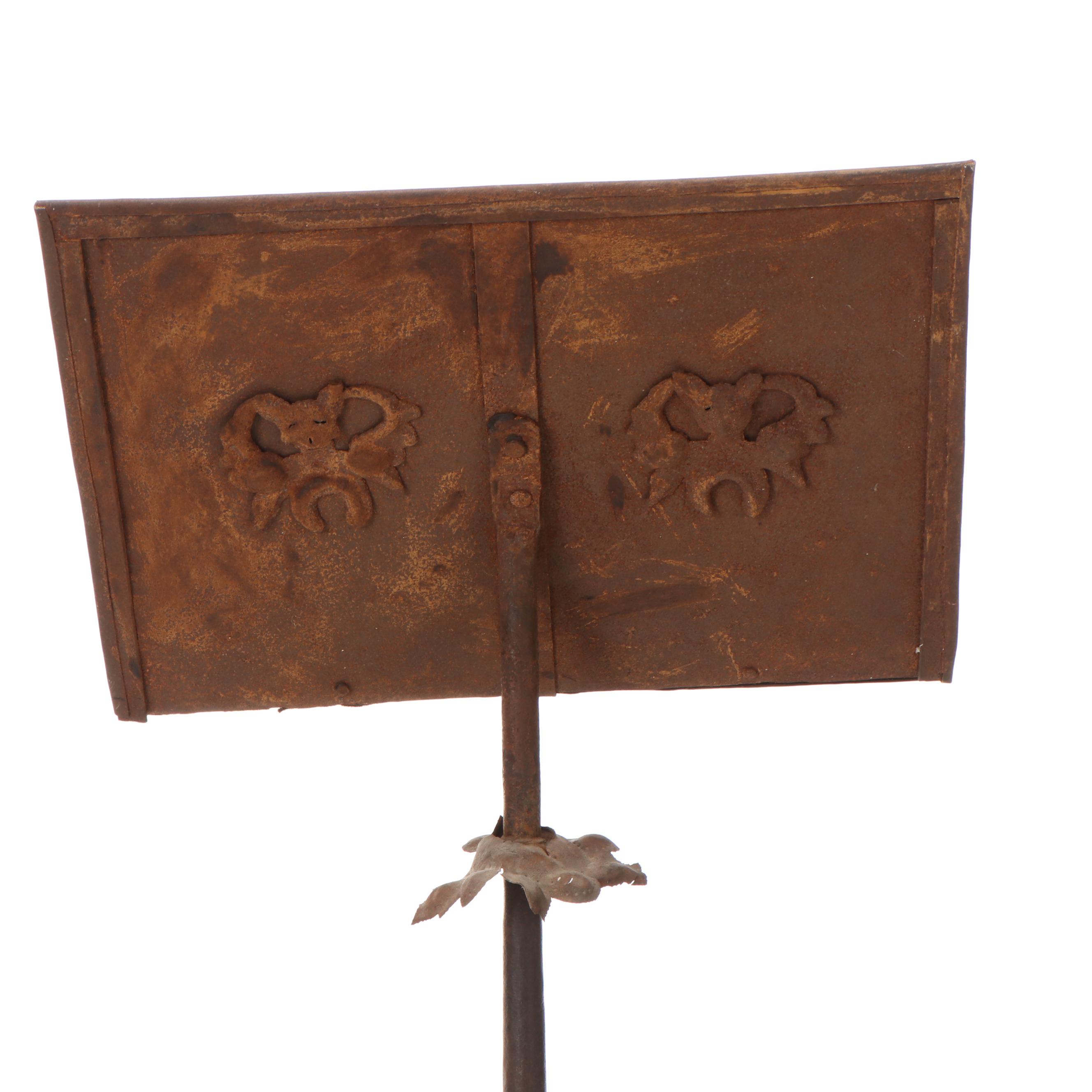 Victorian Style Cast Iron Music Stand, Late 19th to Early 20th Century